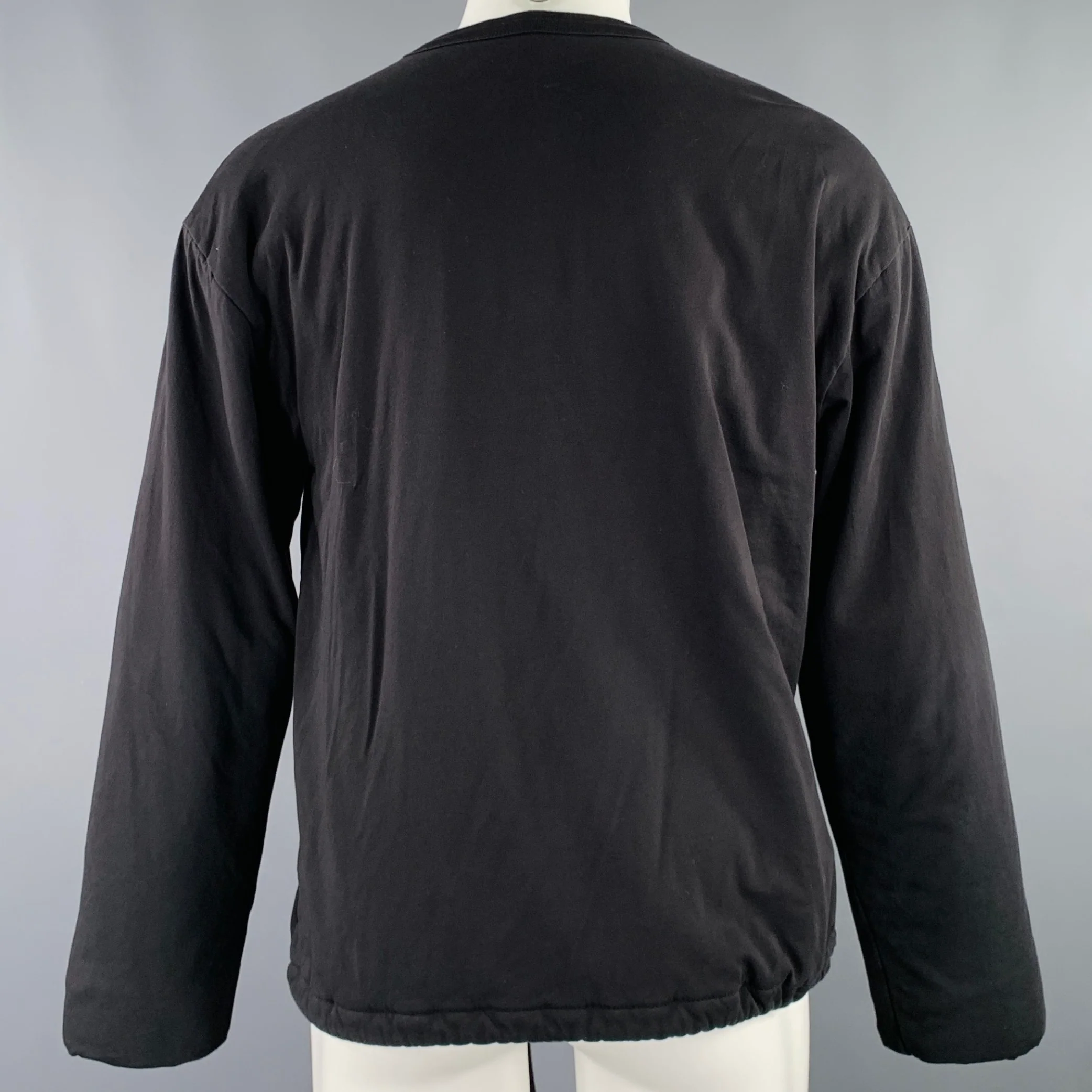 DRIES VAN NOTEN Size M Black Cotton Polyester Drawstring Sweatshirt - Image 3