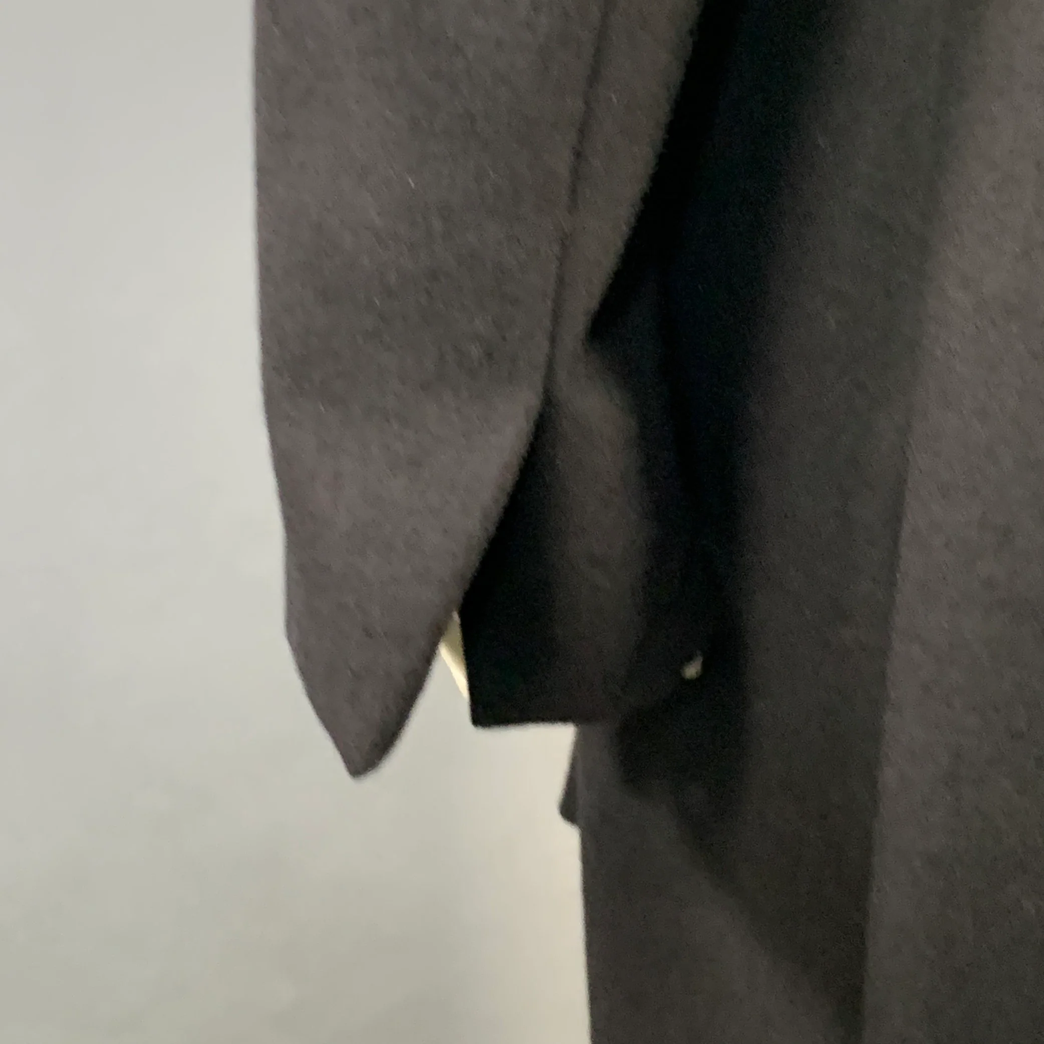 DRIES VAN NOTEN Size M Black Orange Wool Blend Beaded Single Button Coat - Image 6