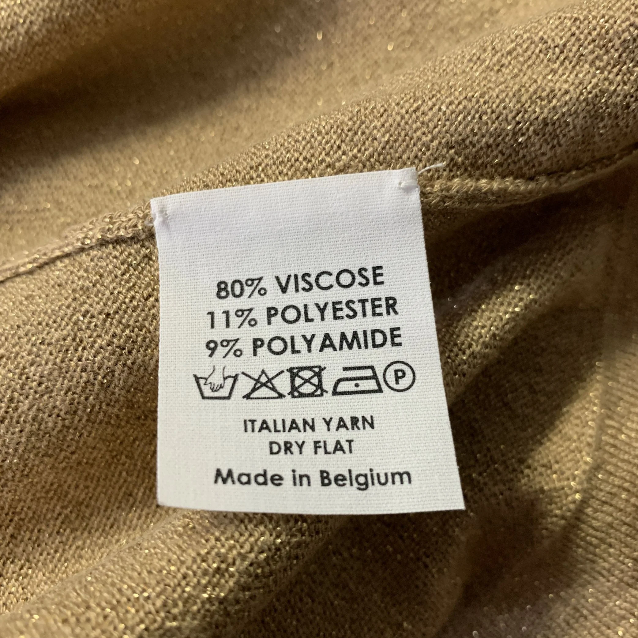 DRIES VAN NOTEN Size M Gold Viscose Blend Tank Casual Top - Image 5
