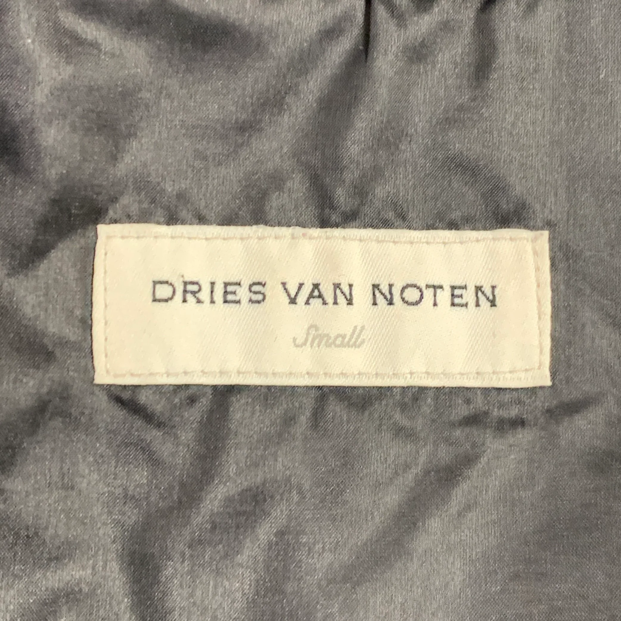 DRIES VAN NOTEN Size S Black Polyamide Blend Quilted Slip Pockets Coat - Image 4