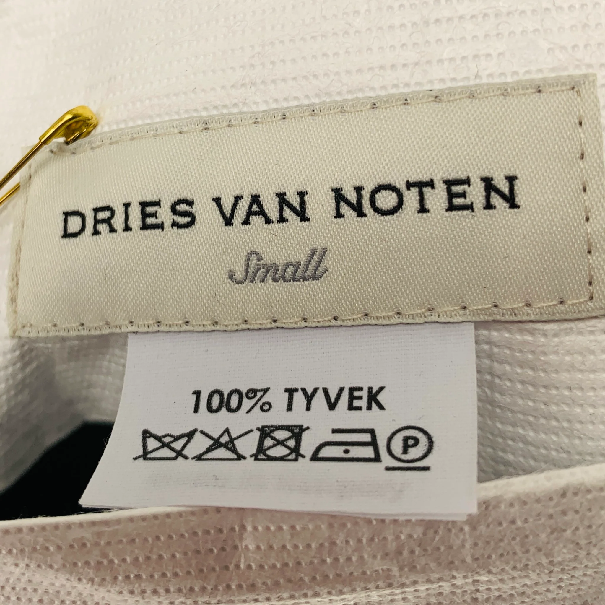 DRIES VAN NOTEN Size S Brown Black Animal Print Tyvek Jacket - Image 6