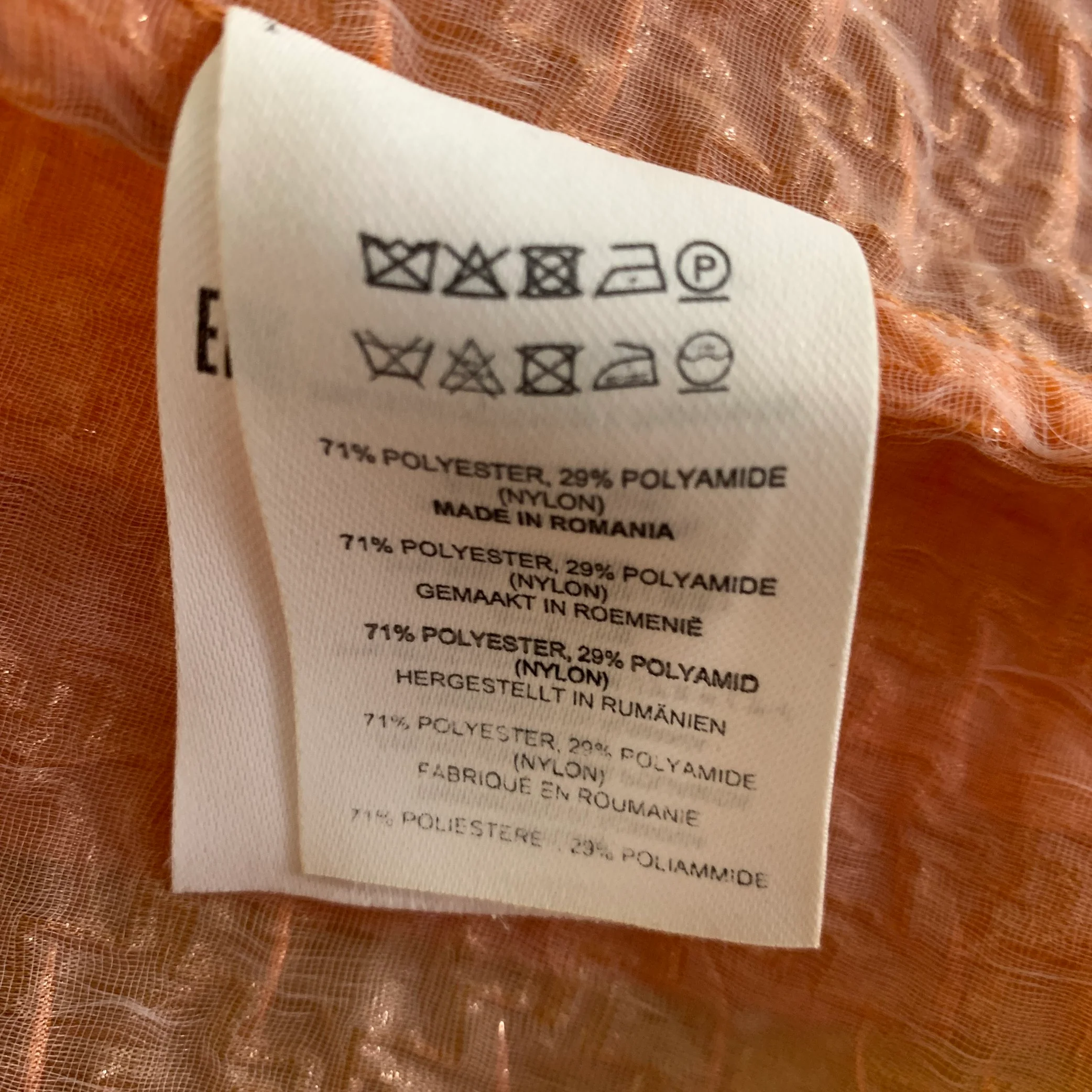 DRIES VAN NOTEN Size S Orange Polyester Polyamide Jacket Trench Coat - Image 6