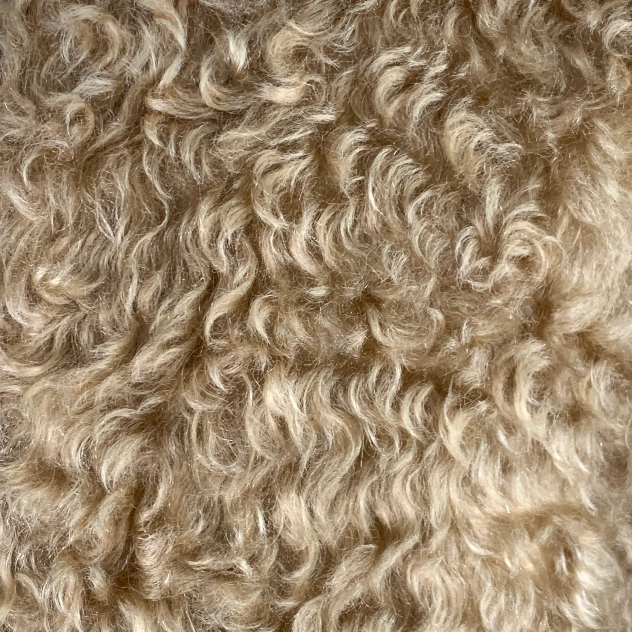 DRIES VAN NOTEN Size S Tan Brown Shaggy Faux Shearling Bomber Jacket - Image 2