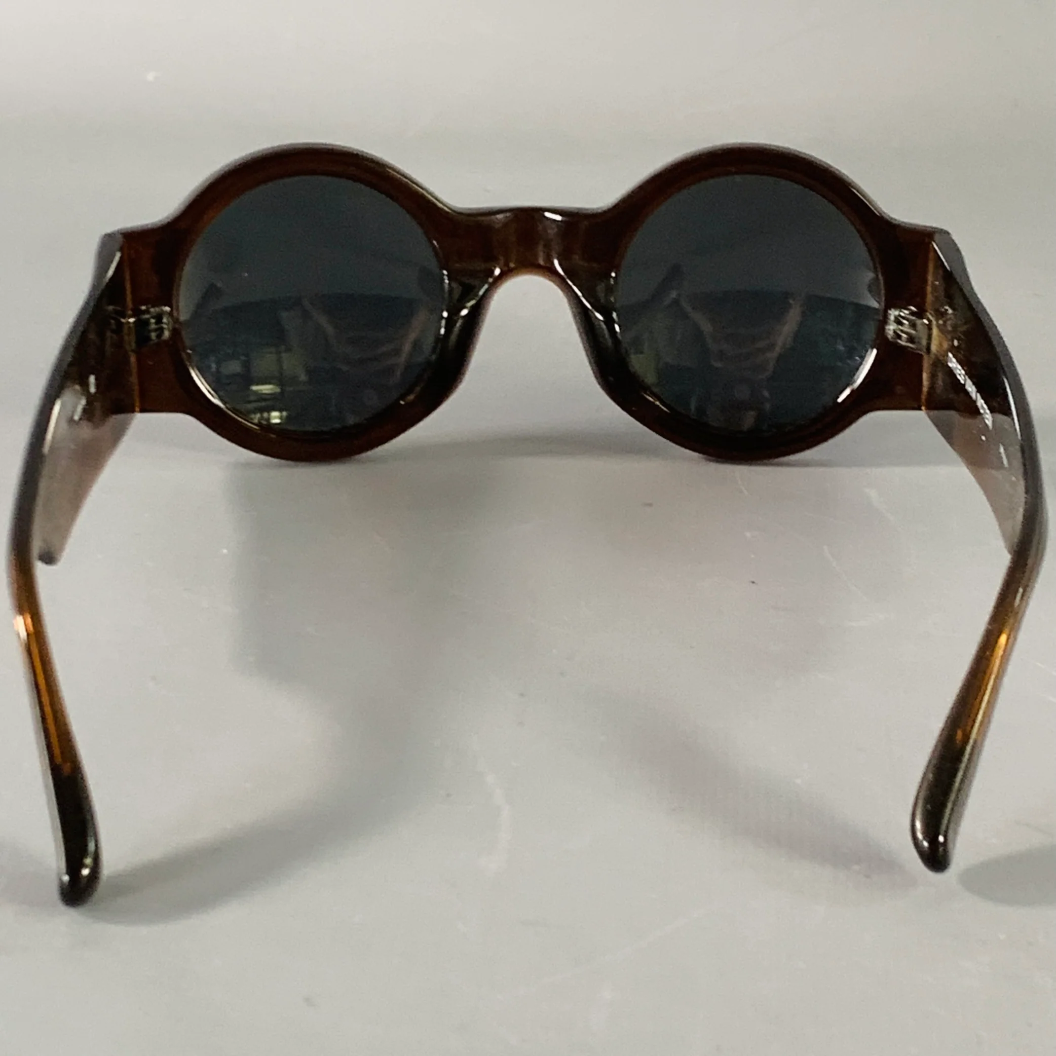 DRIES VAN NOTEN x LINDA FARROW SS26 Brown Acetate Round Sunglasses - Image 4