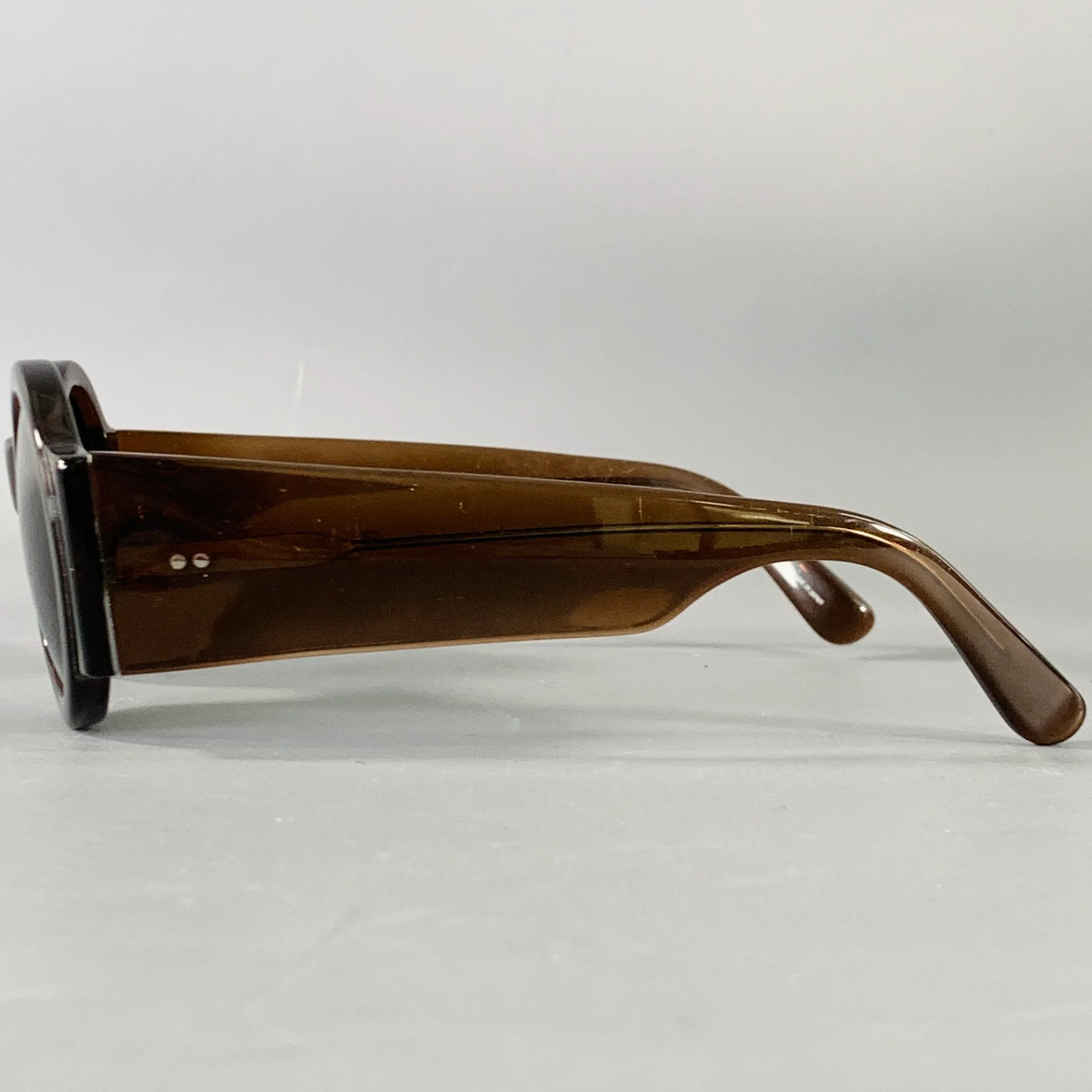 DRIES VAN NOTEN x LINDA FARROW SS26 Brown Acetate Round Sunglasses - Image 5