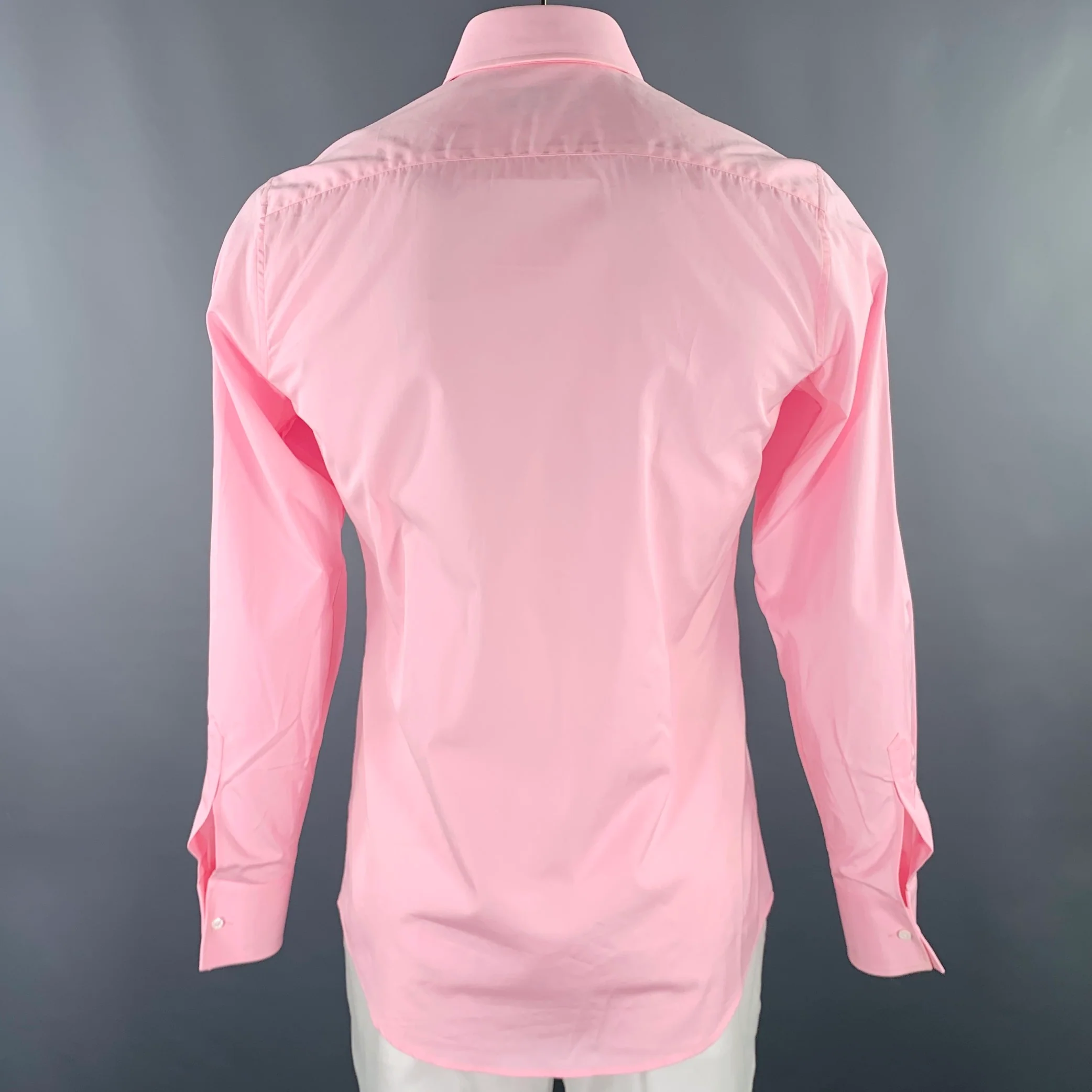 DSQUARED2 2019 Size M Pink Cotton Button Up Long Sleeve Shirt - Image 3