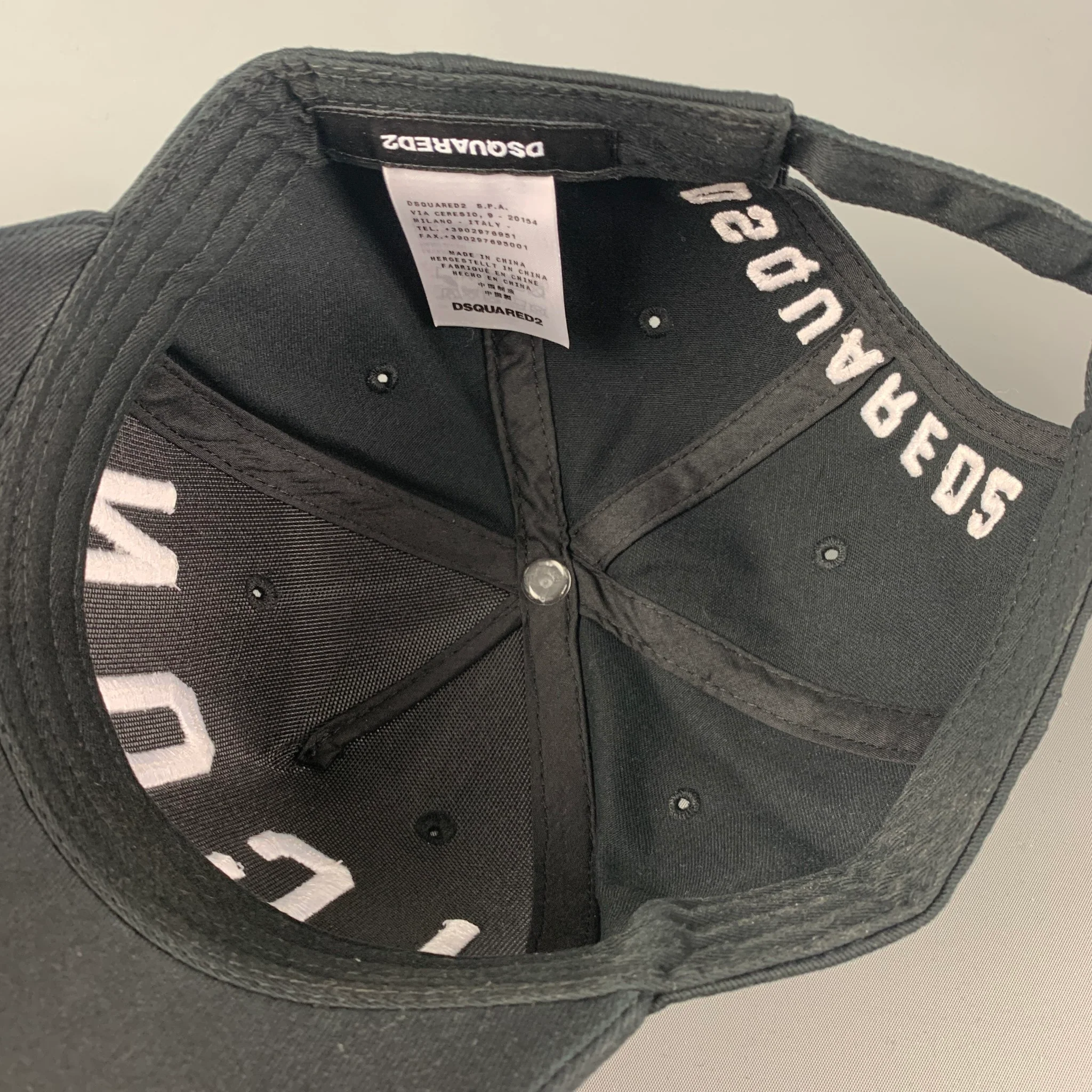 DSQUARED2 Black Embroidered Icon Canvas Hat - Image 5