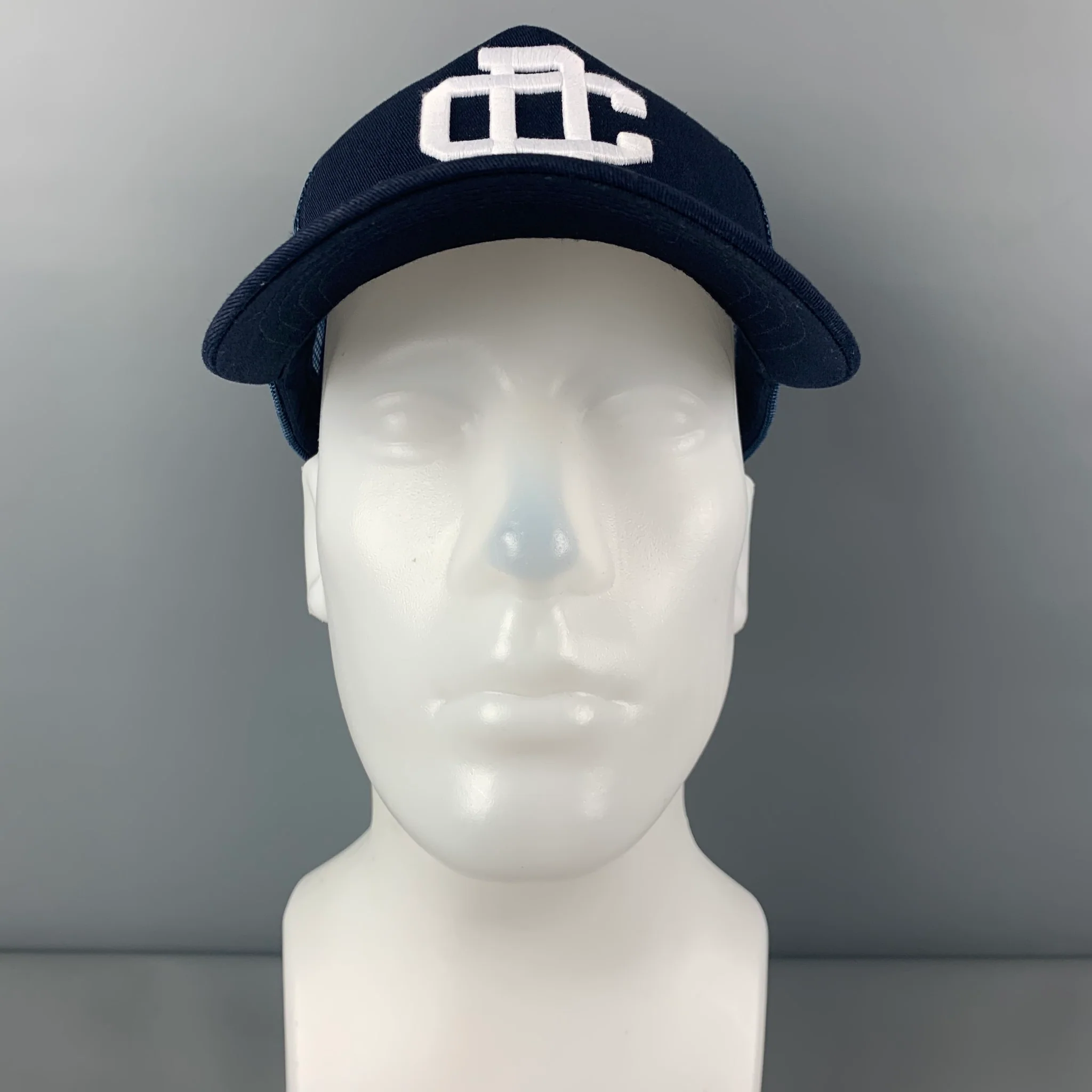 DSQUARED2 Navy Embroidered Canvas Trucker Hat - Image 2