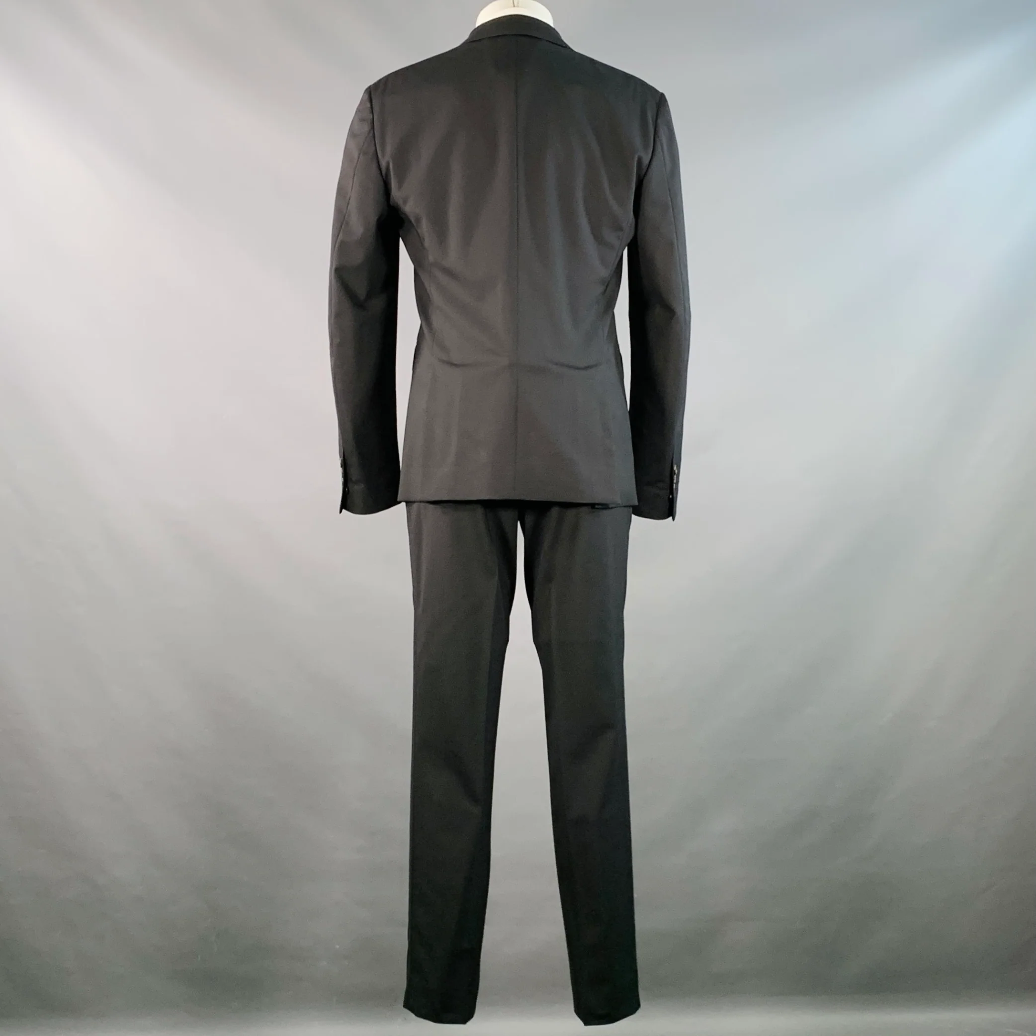 DSQUARED2 PARIS Size 40 Black Wool Blend Notch Lapel Suit - Image 3