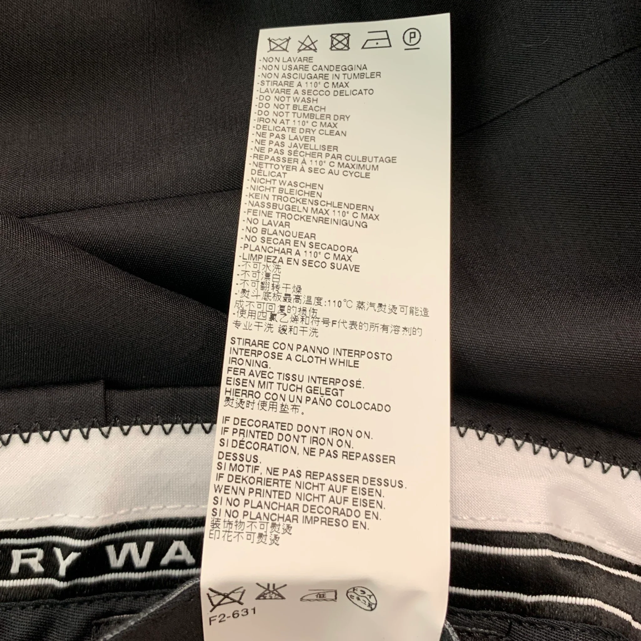 DSQUARED2 Size 32 Black Wool Blend Side Tabs Dress Pants - Image 5