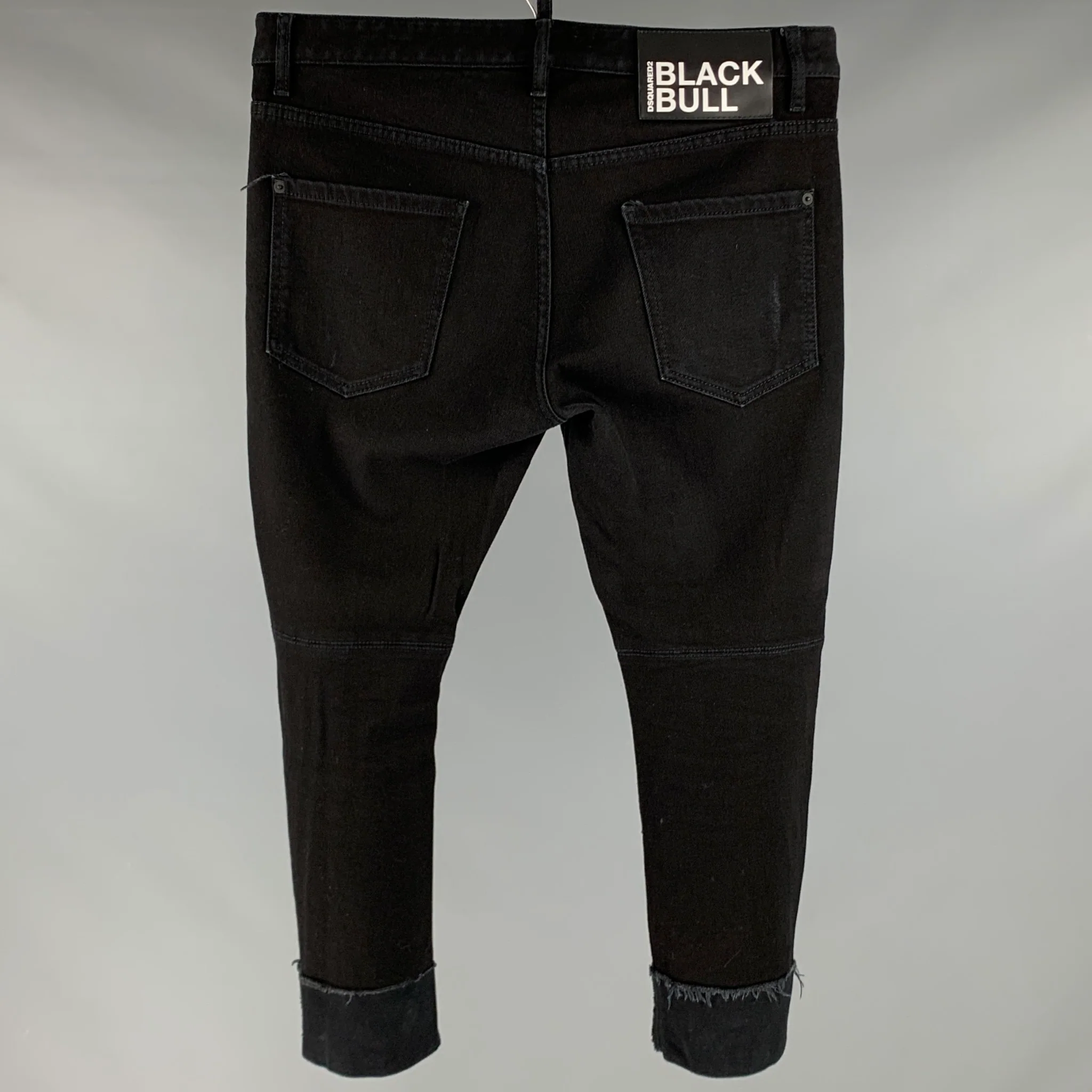 DSQUARED2 Size 34 Black Cotton Elastane Cropped Casual Pants - Image 2