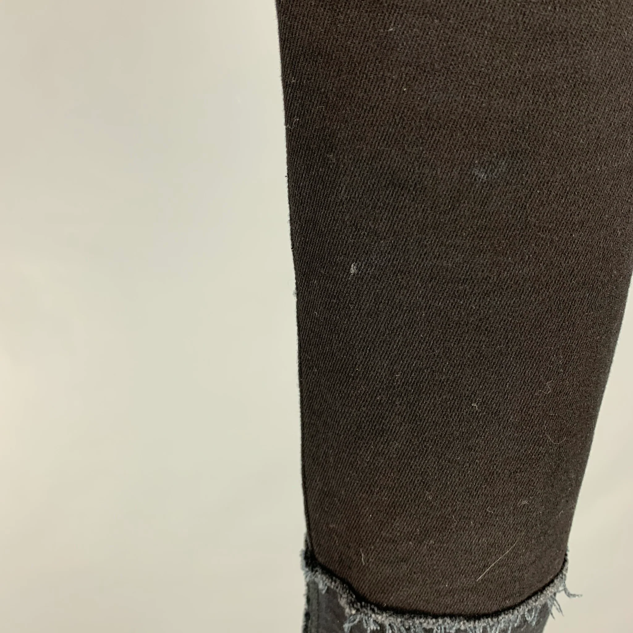 DSQUARED2 Size 34 Black Cotton Elastane Cropped Casual Pants - Image 3