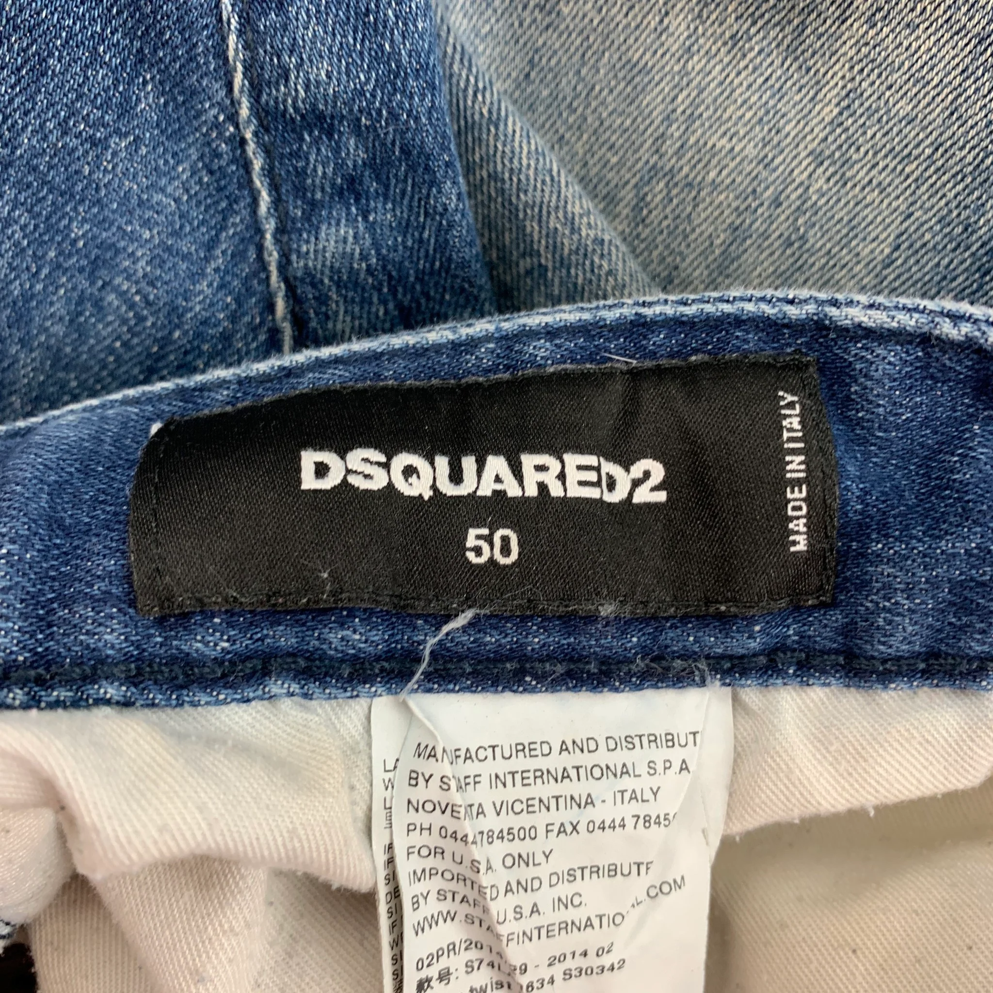 DSQUARED2 Size 34 Blue Washed Cotton Skinny Jeans - Image 6
