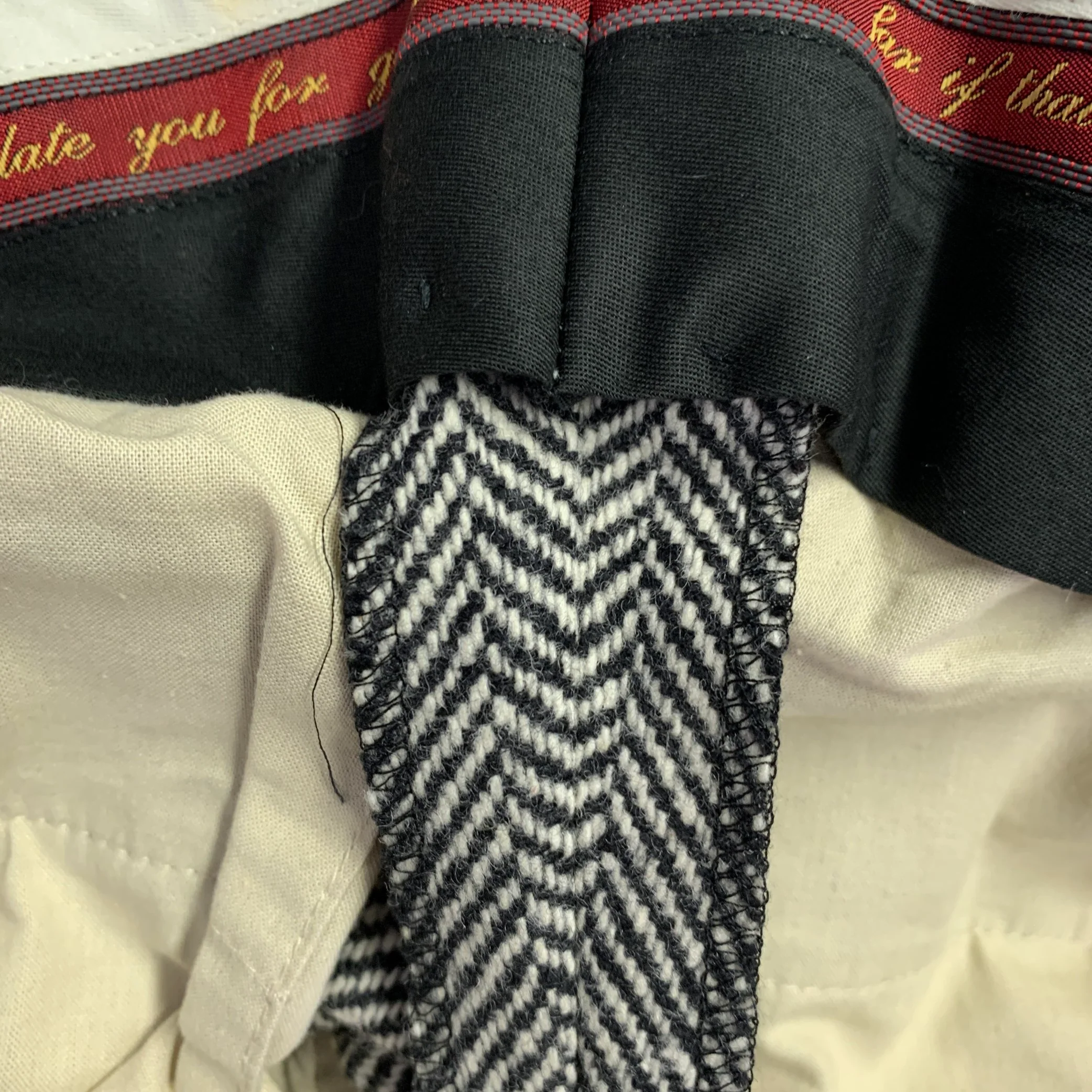 DSQUARED2 Size 36 Black White Herringbone Virgin Wool Flat Front Dress Pants - Image 7