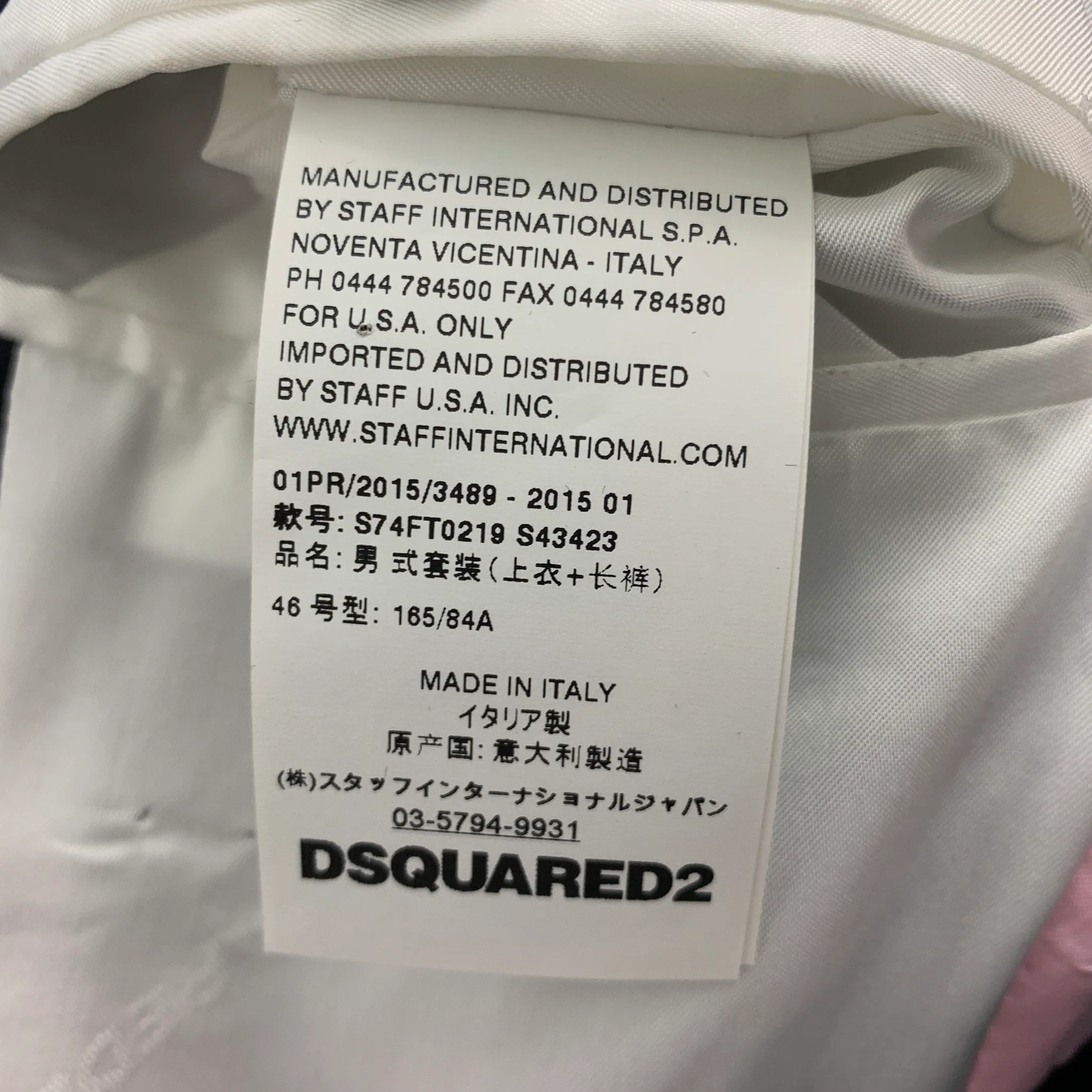 DSQUARED2 Size 36 Navy White Dots Wool Notch Lapel Suit - Image 7