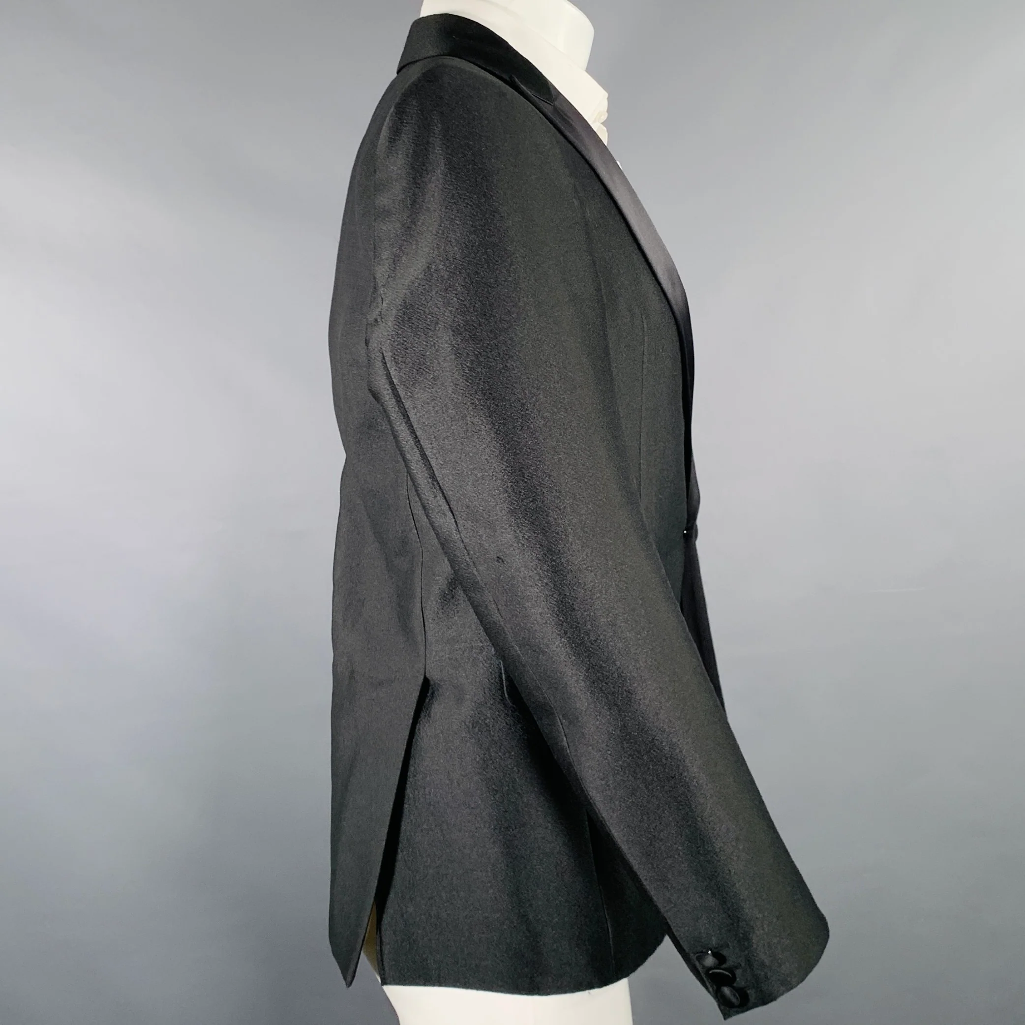 DSQUARED2 Size 38 Black Polyester Blend Peak Lapel Sport Coat - Image 3