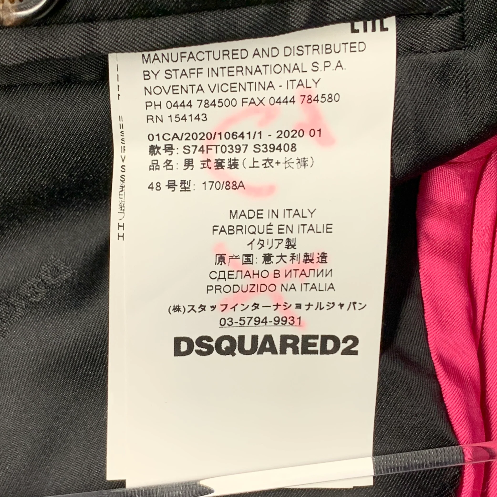 DSQUARED2 Size 38 Black Wool Silk Rhinestone Studded Peak Lapel Sport Coat - Image 7