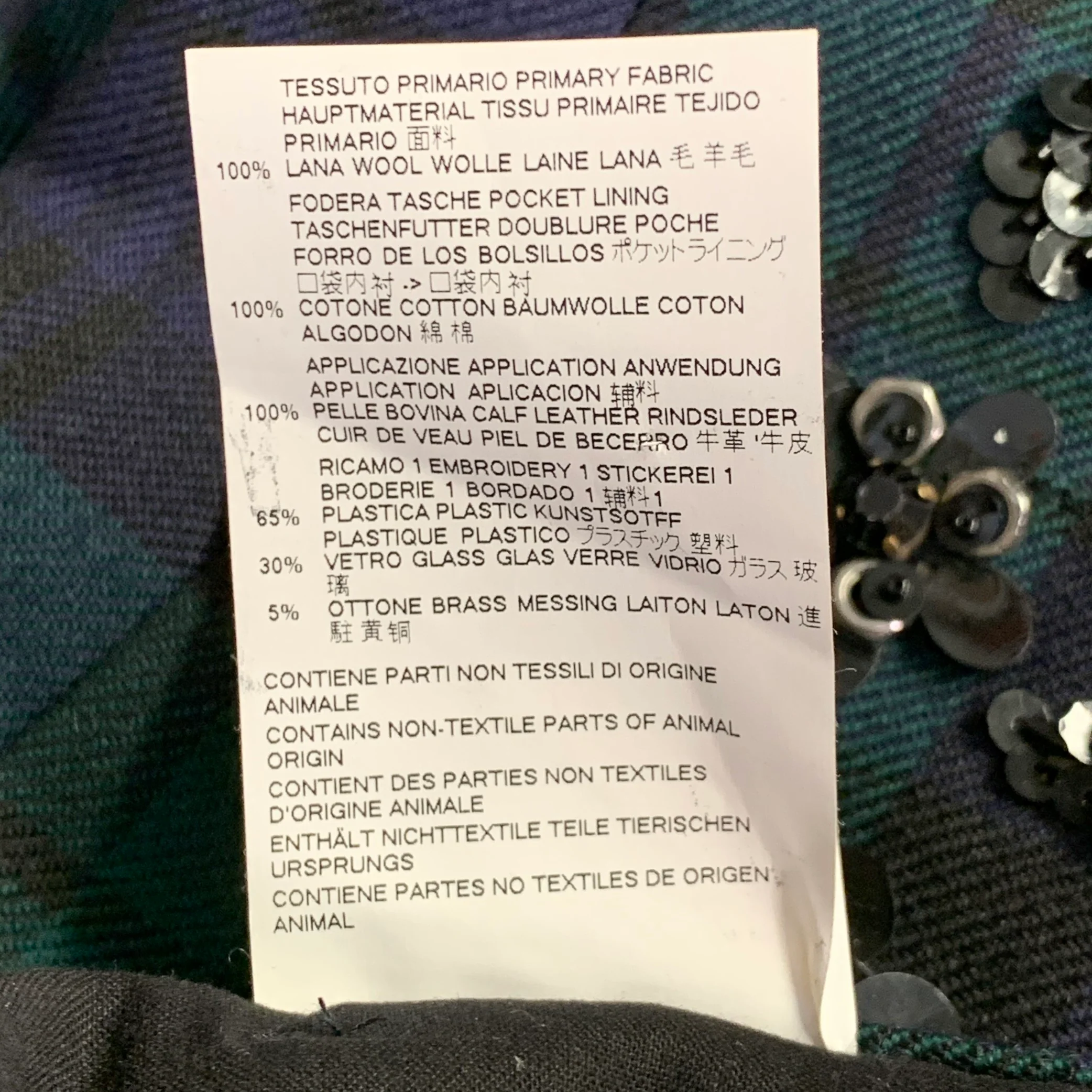 DSQUARED2 Size 38 Green Navy Black Blackwatch Plaid Wool Bondage Casual Pants - Image 8