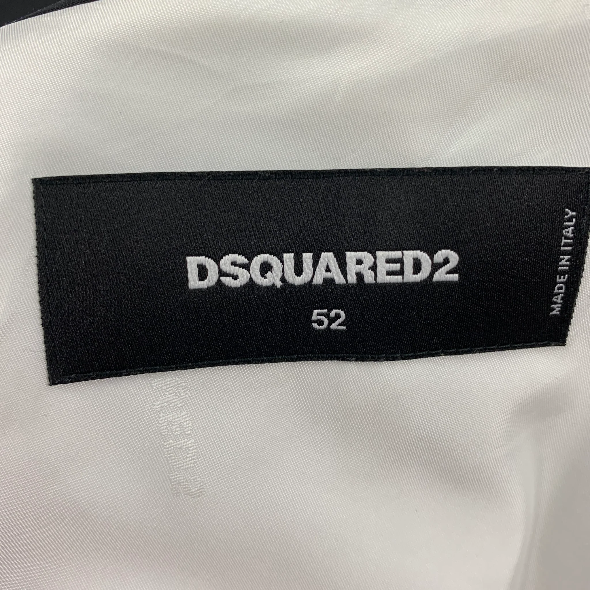 DSQUARED2 Size 42 Black Peak Lapel Tuxedo Sport Coat - Image 5