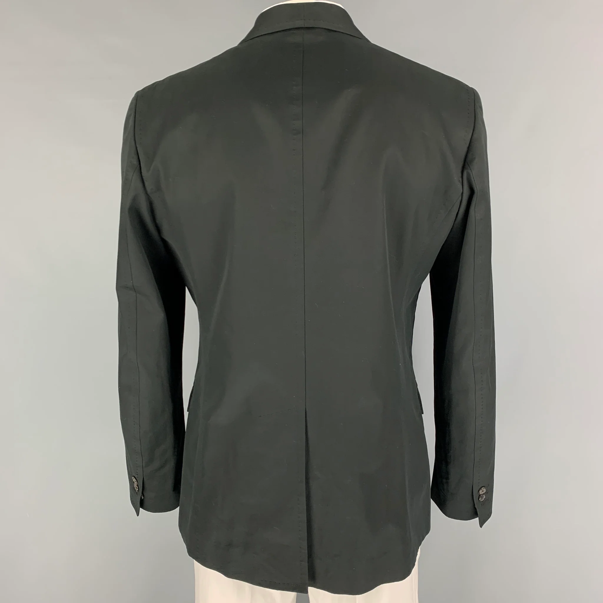 DSQUARED2 Size 44 Black Cotton Shawl Collar Sport Coat - Image 4