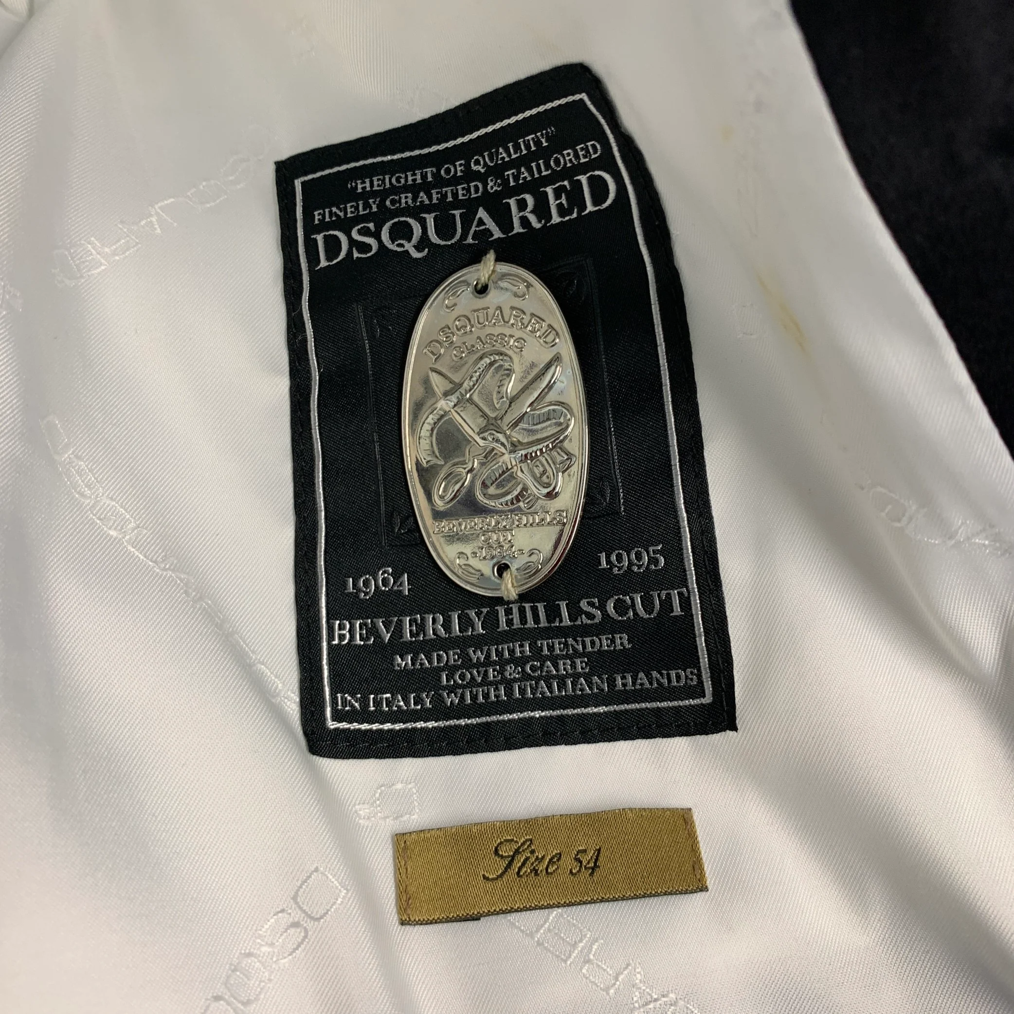 DSQUARED2 Size 44 Black Cotton Silk Peak Lapel Tuxedo - Image 13