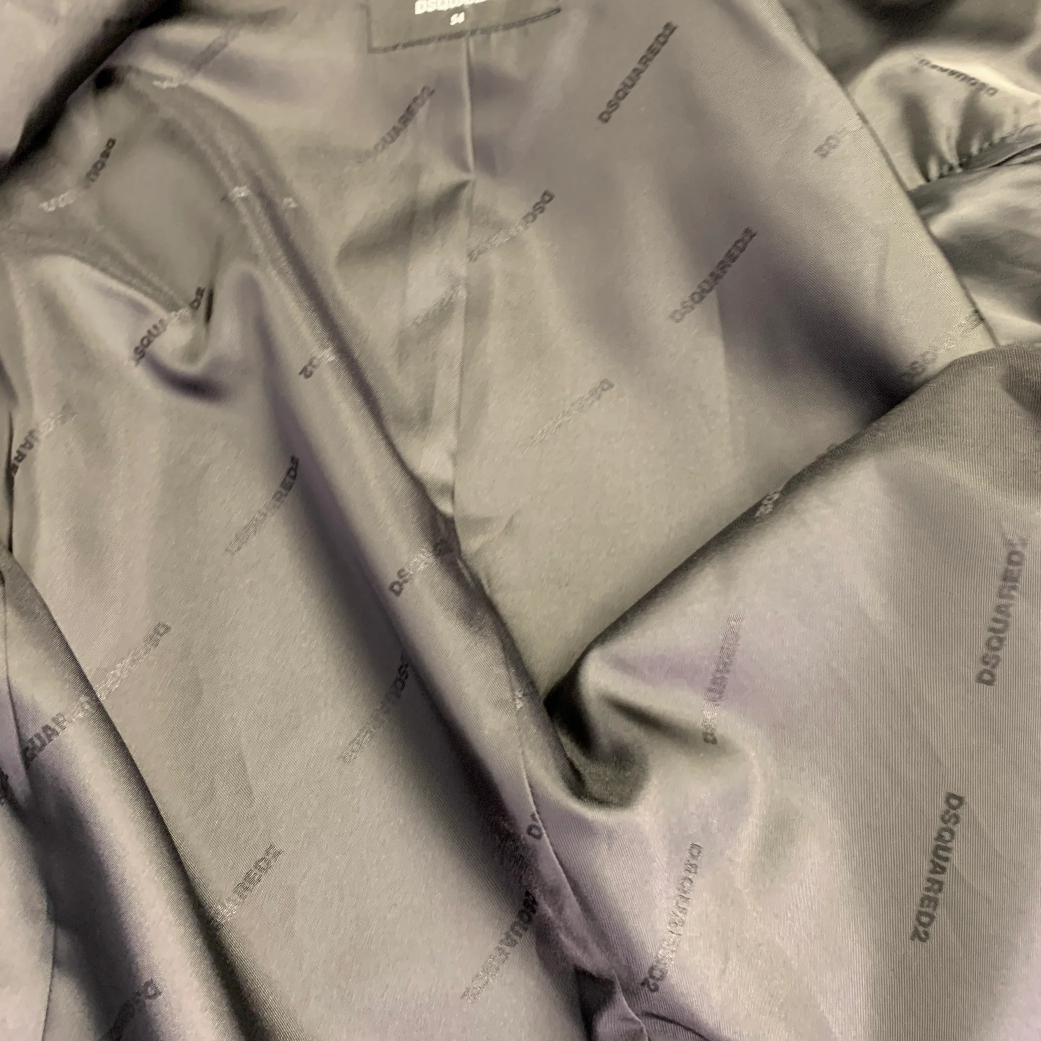 DSQUARED2 Size 44 Black Silver Virgin Wool Blend Utility Sport Coat - Image 8