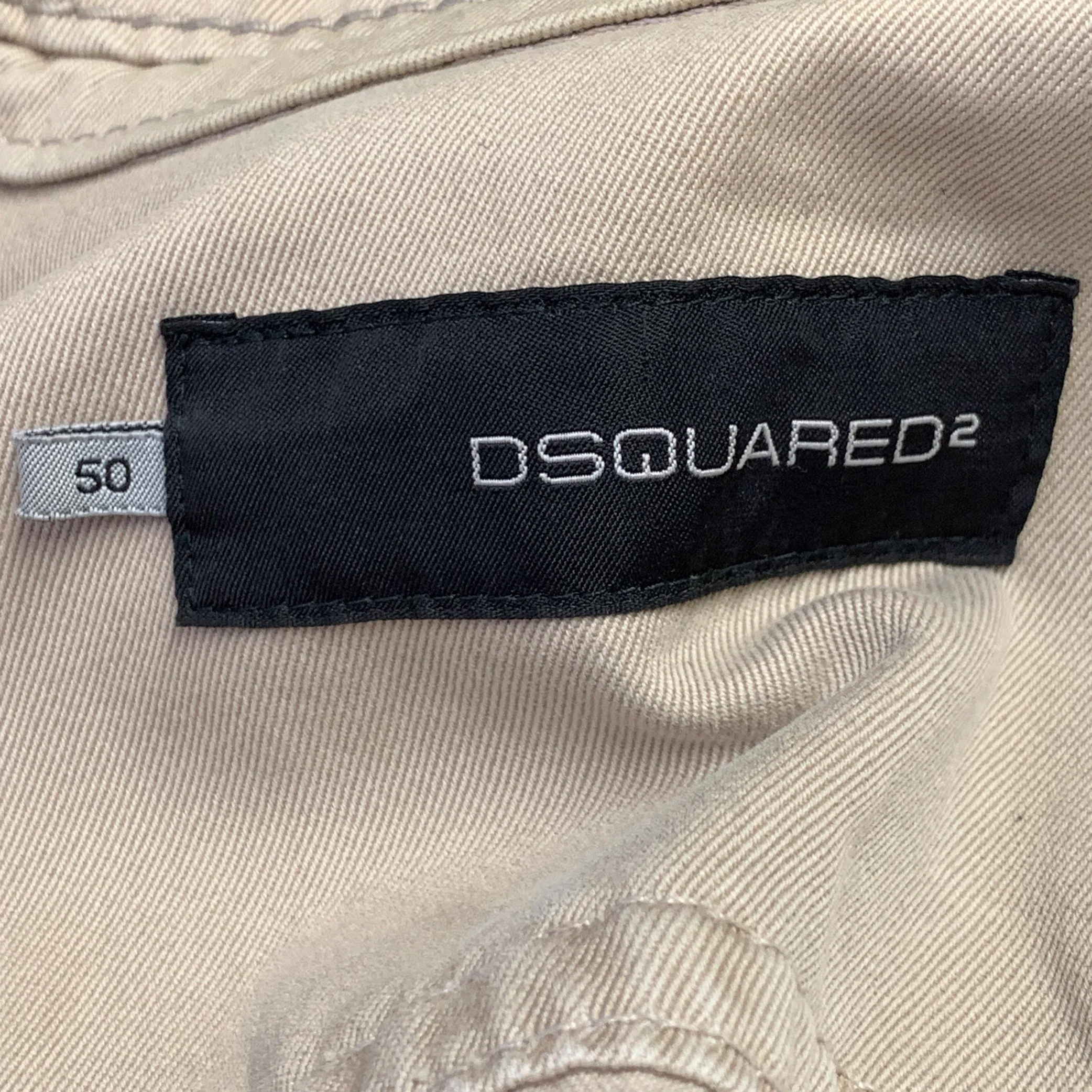 DSQUARED2 Size S Beige Twill Cotton Button Up Jacket - Image 13