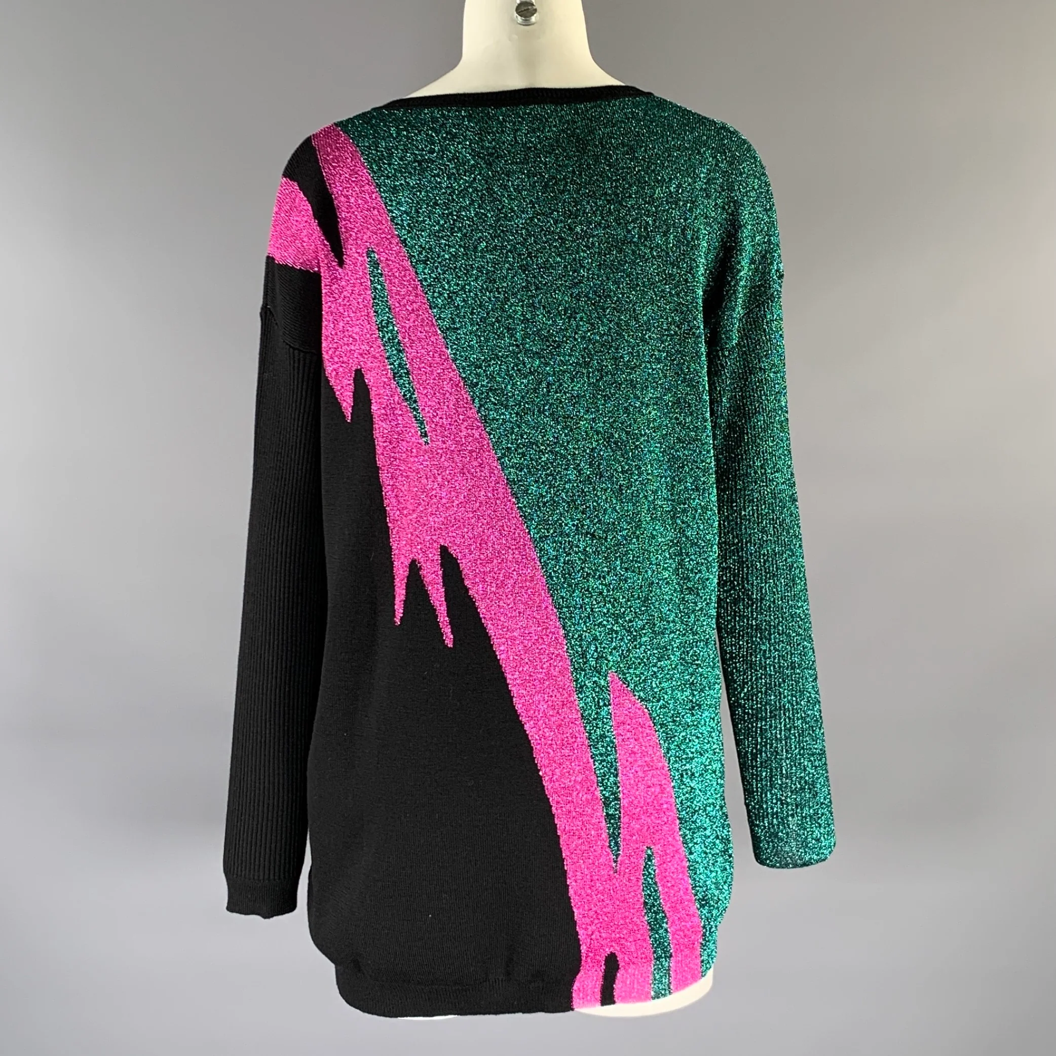 DSQUARED2 Size XS Green Pink Wool Blend Pull On Pullover - Image 4