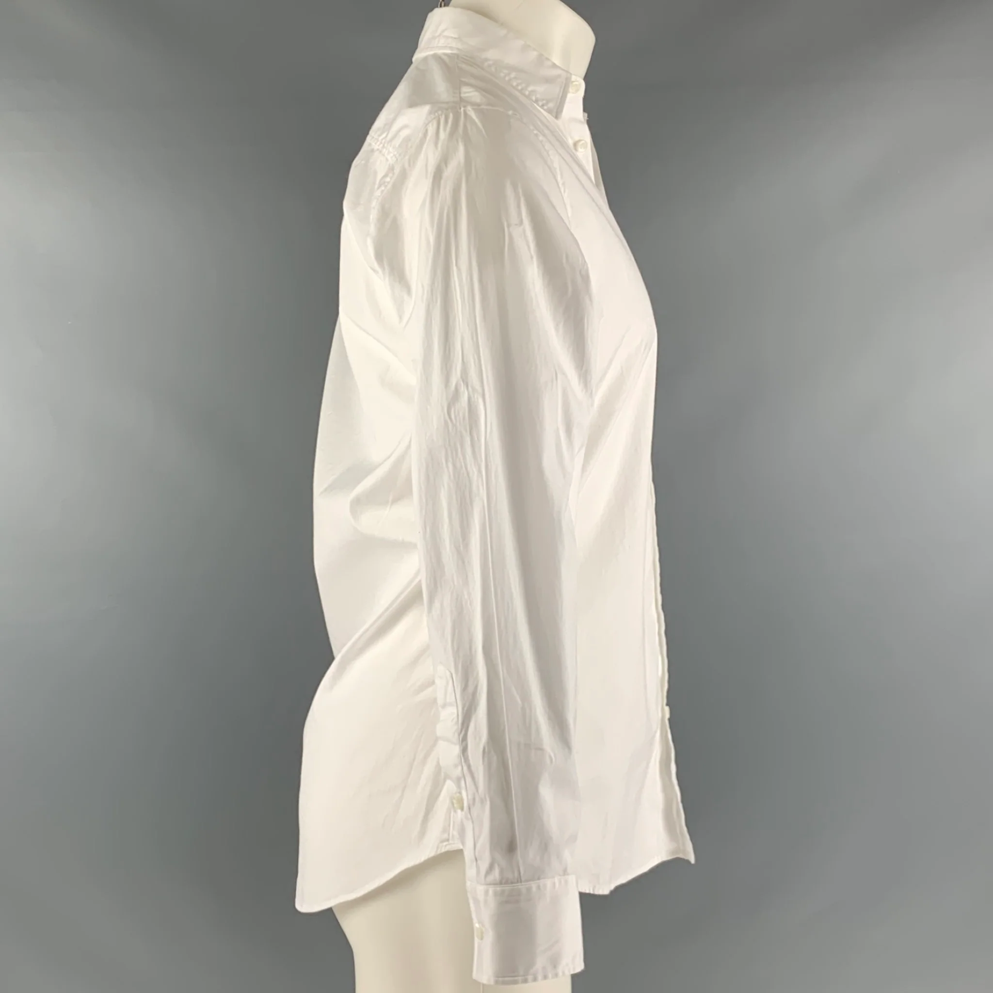DSQUARED2 Size XXS White Cotton Button Up Shirt - Image 2