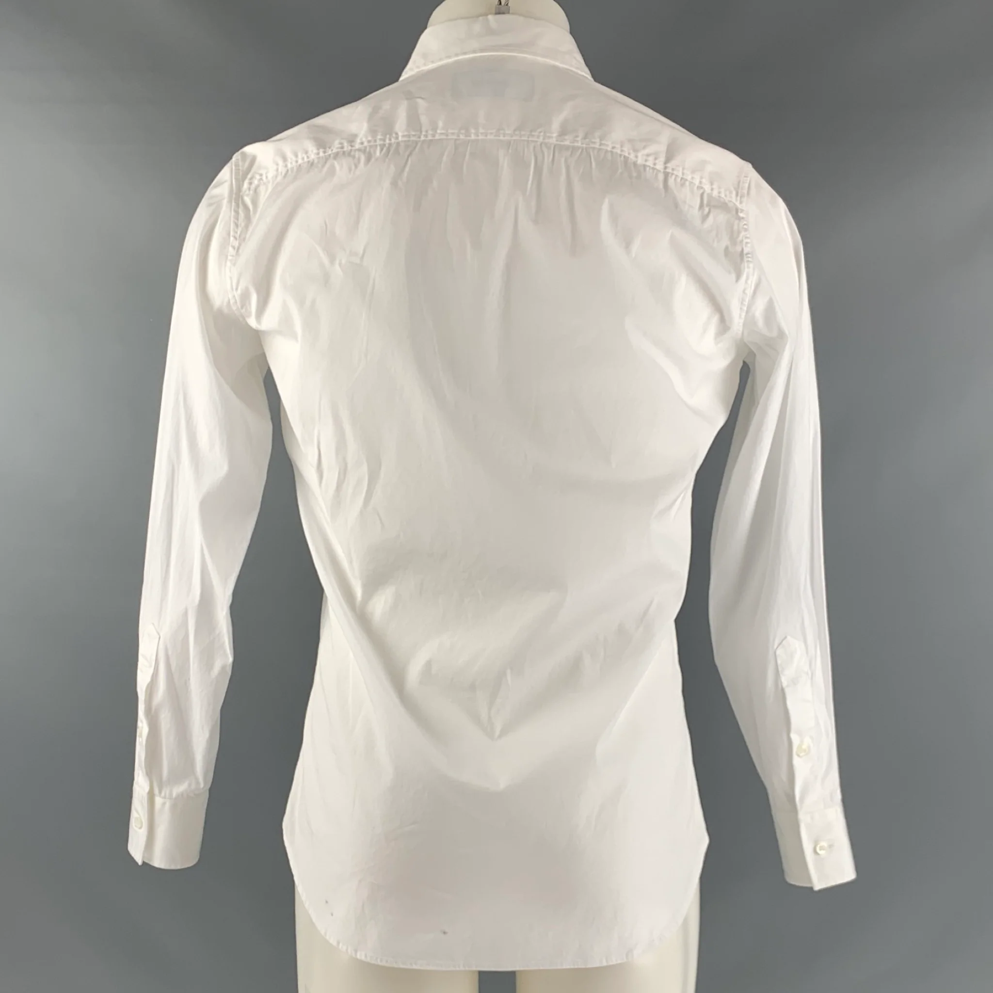 DSQUARED2 Size XXS White Cotton Button Up Shirt - Image 3