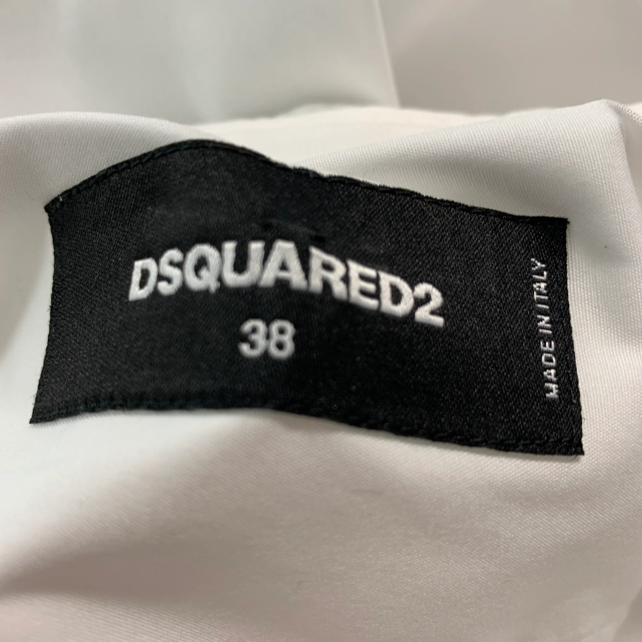 DSQUARED2 Size XXS White Solid Cotton Button Up Long Sleeve Shirt - Image 4