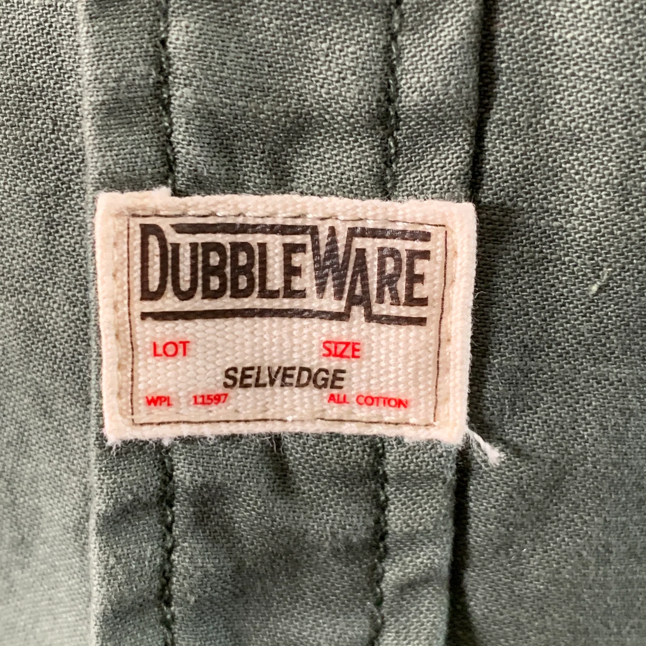 DUBBLE WARE Size L Olive Cotton Snaps Long Sleeve Shirt Jacket - Image 5