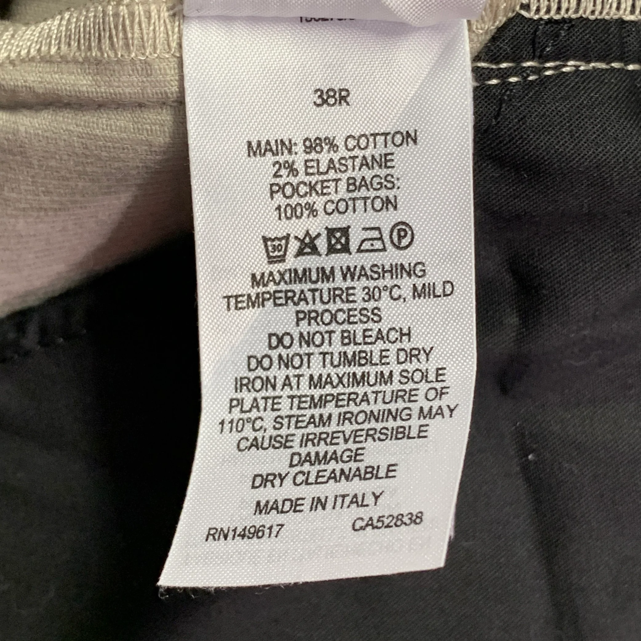 DUNHILL Size 38 Beige Corduroy Cotton Blend Straight Jean Cut Casual Pants - Image 8