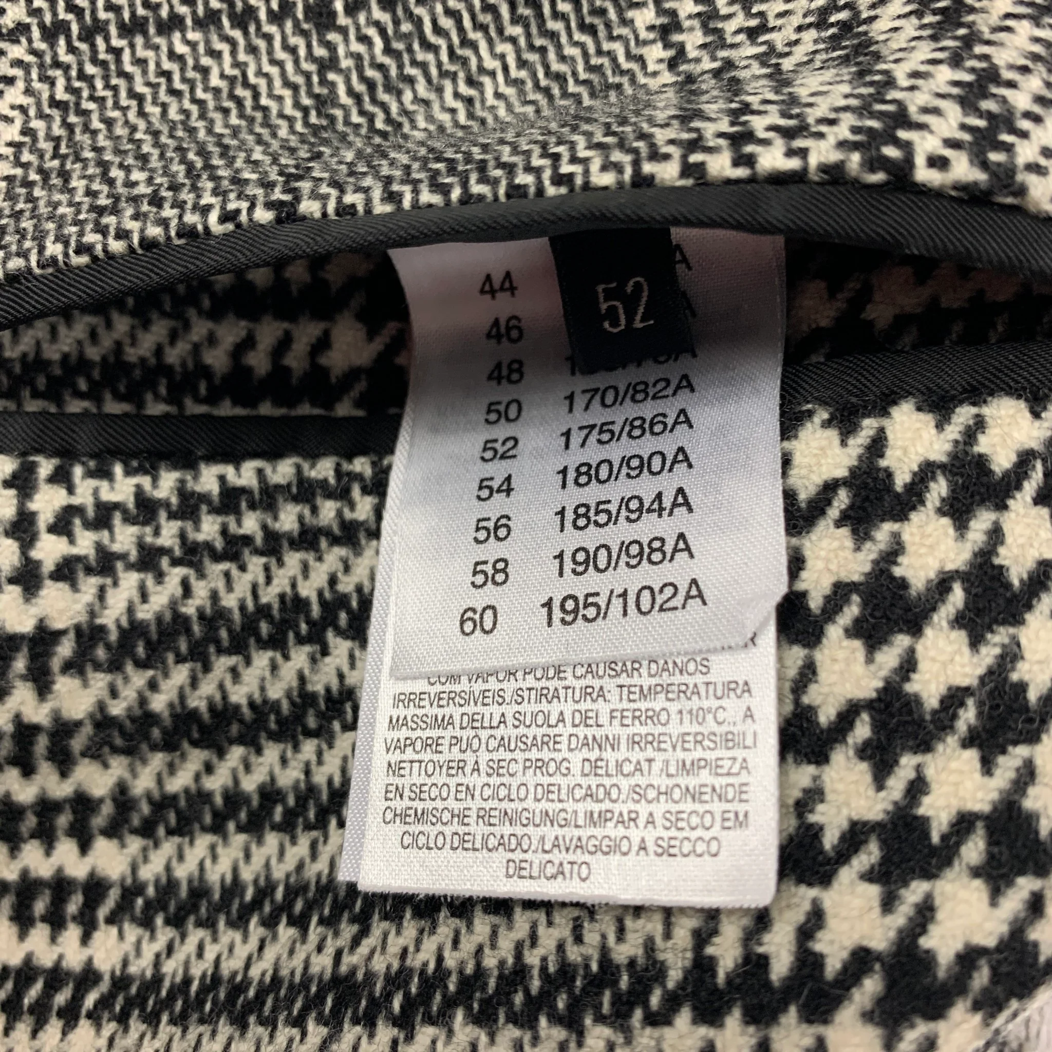 DUNHILL Size 42 Black White Plaid Wool Cashmere Car Coat - Image 5