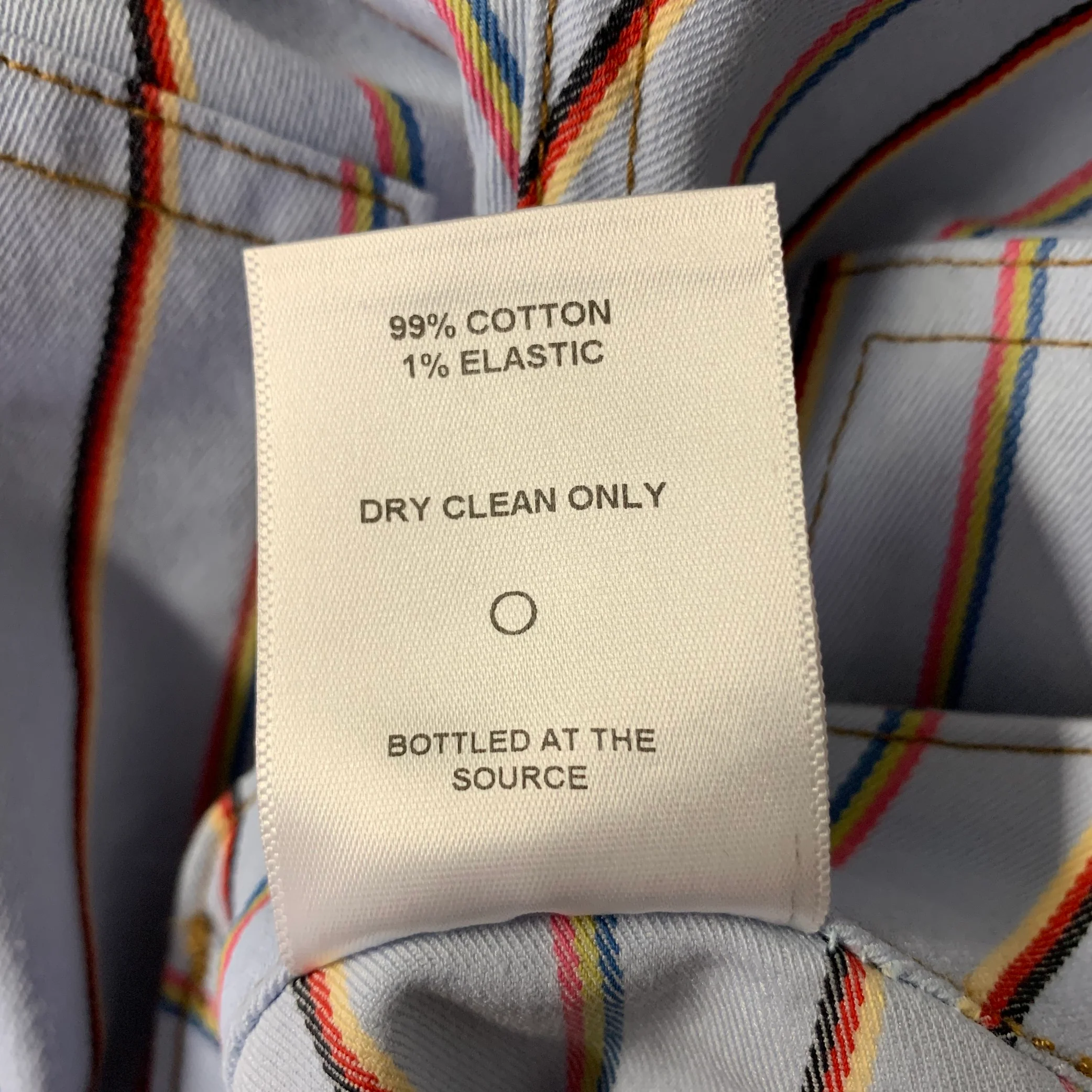 ECKHAUS LATTA Size 30 Light Blue Cotton Blend Stripe Pants - Image 6