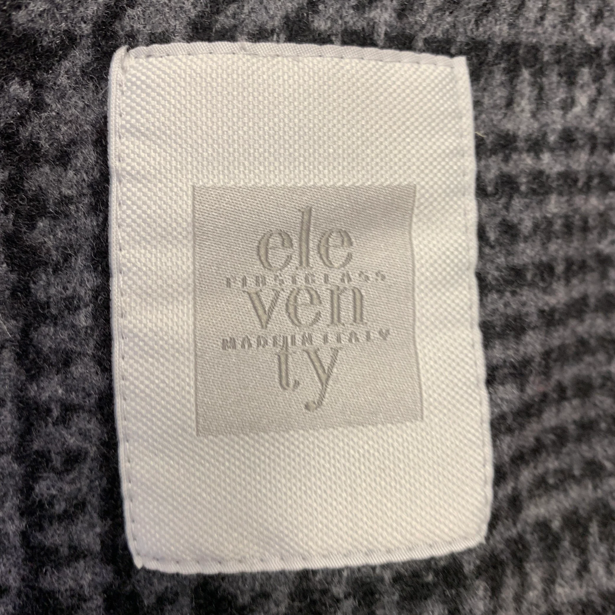 ELEVENTY Size 36 Grey Black Glenplaid Wool Blend Coat - Image 4
