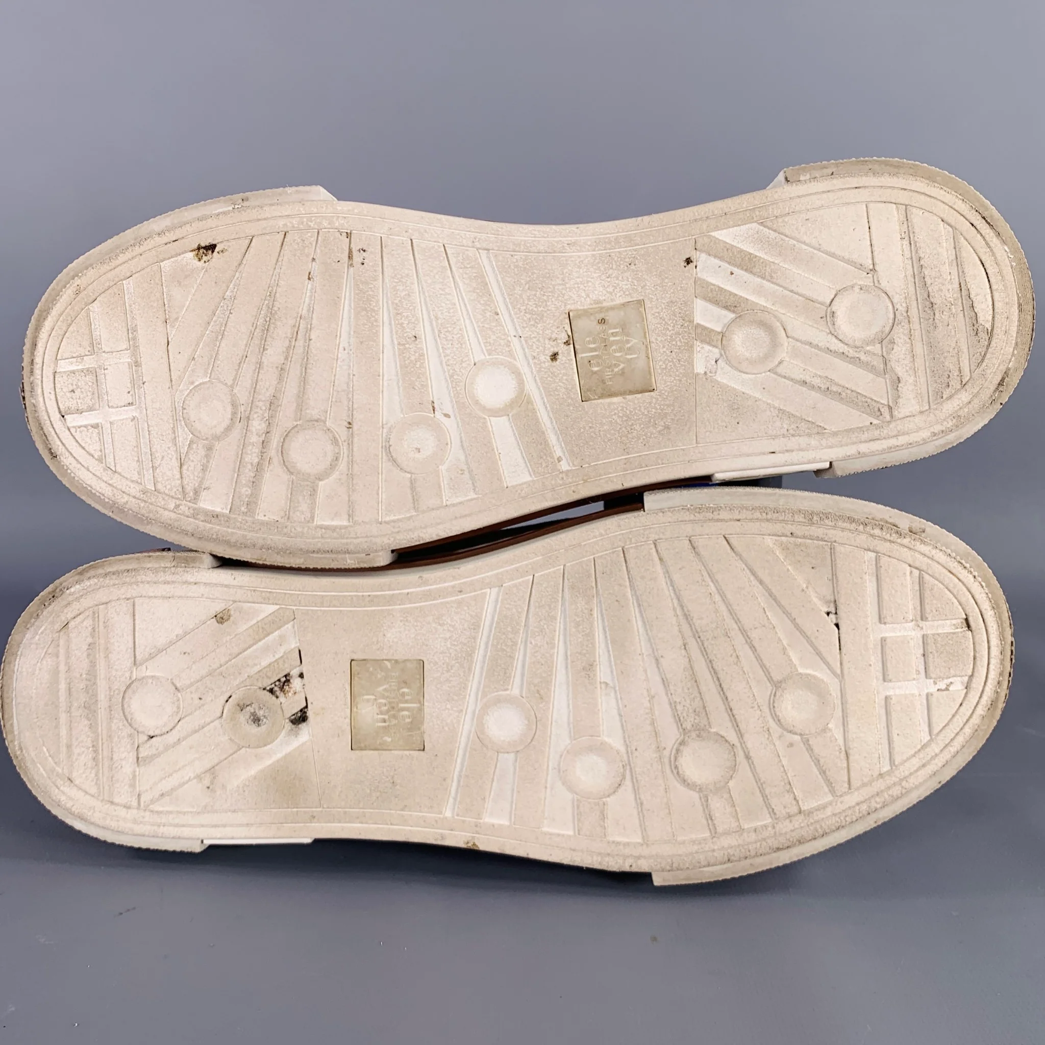 ELEVENTY Size 9 Beige Cream Perforated Suede Sneakers - Image 6