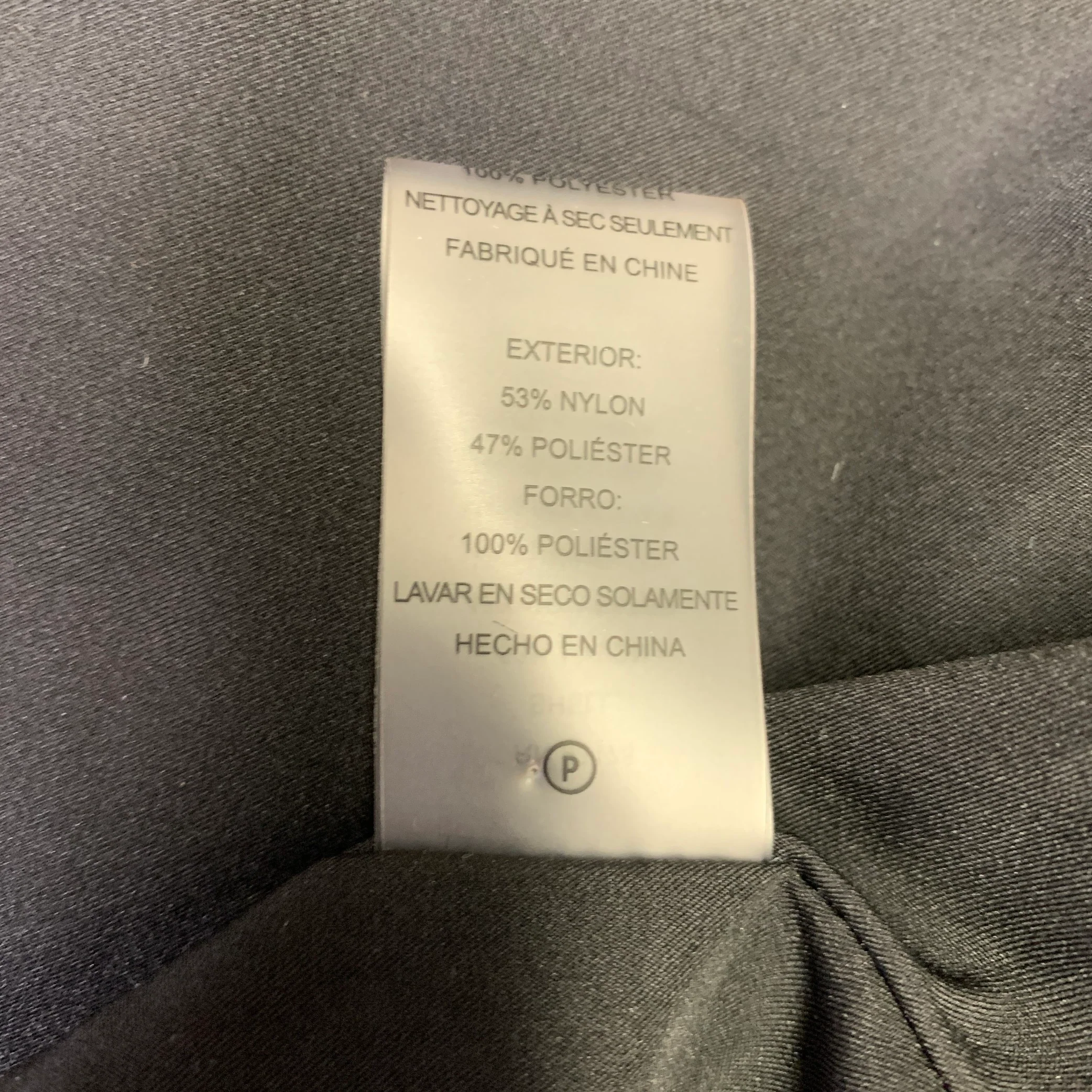 ELIE TAHARI Size L Grey Black Nylon Blend Plaid Double Breasted Coat - Image 6