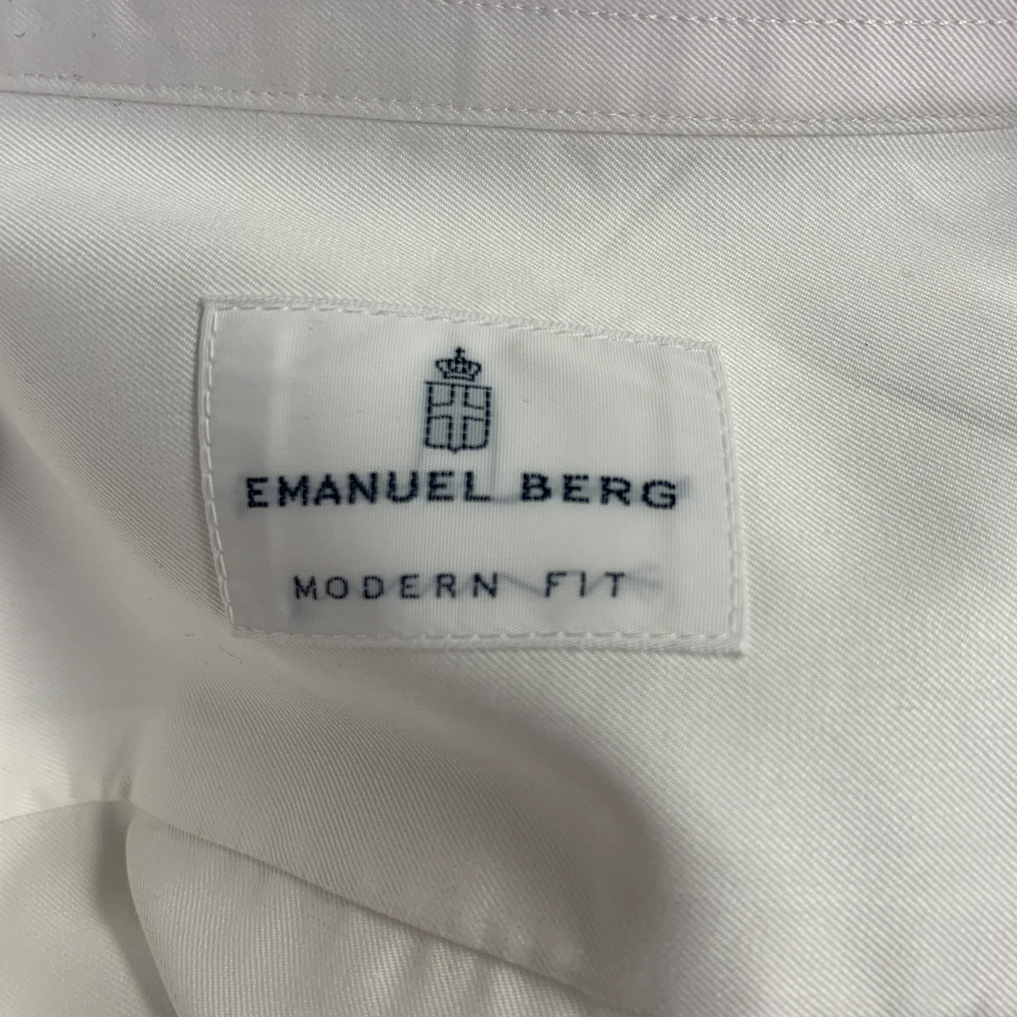 EMANUEL BERG Size XXXL White Cotton Bib French Cuff Tuxedo Long Sleeve Shirt - Image 3