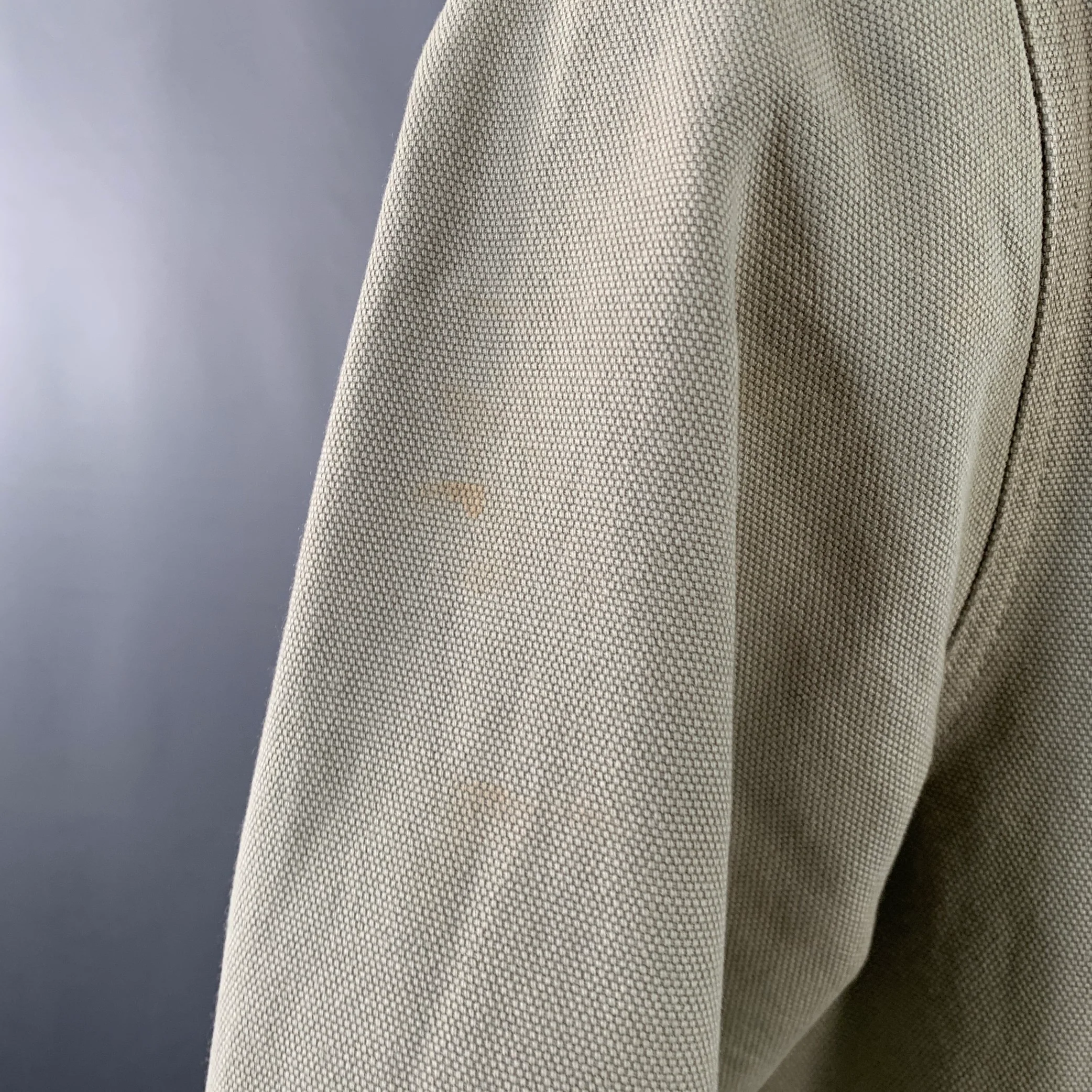EMILE LAFAURIE Size XXL Braque Grey Cotton Chore Coat - Image 4
