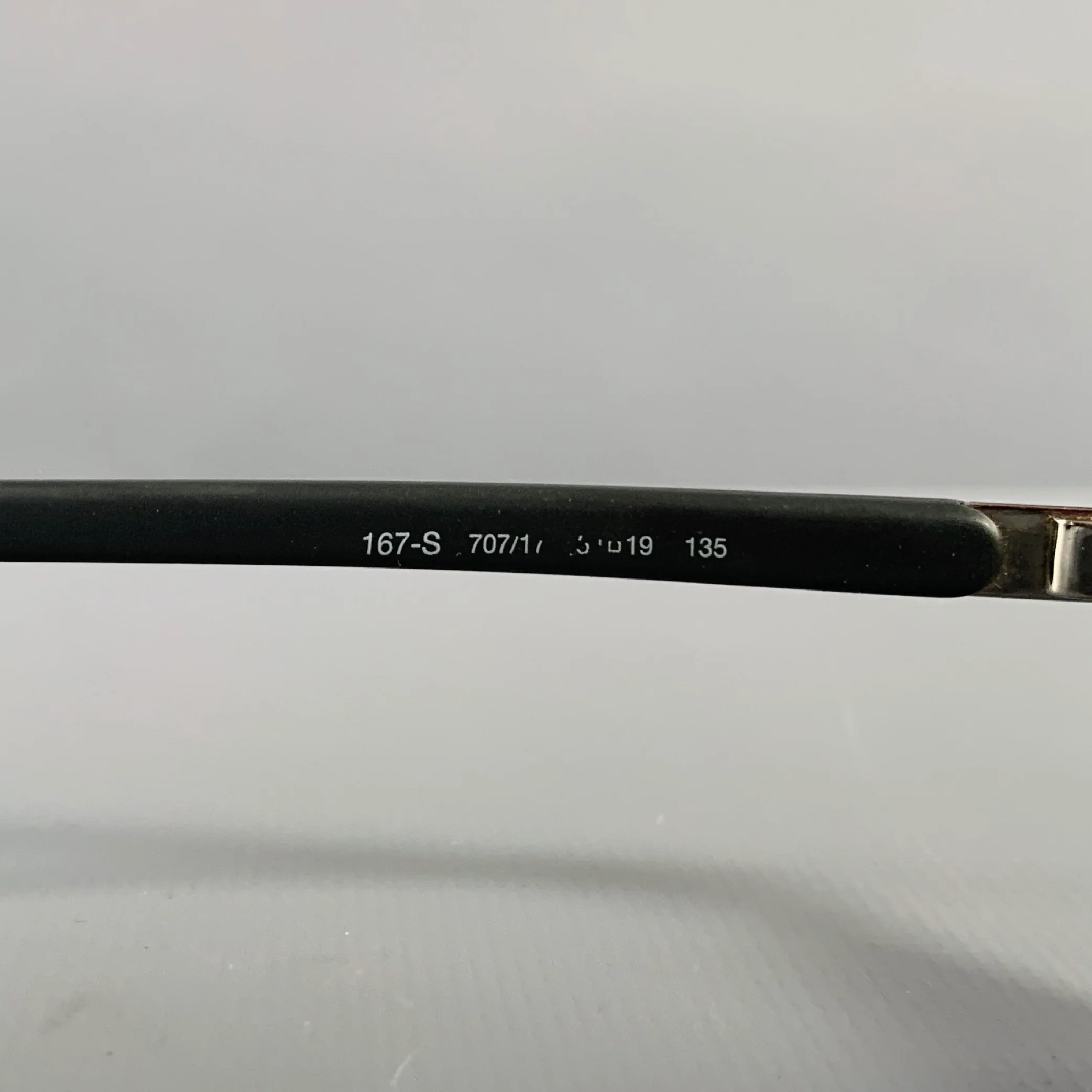 EMPORIO ARMANI Grey Silver Acetate Metal Rectangle Sunglasses - Image 5