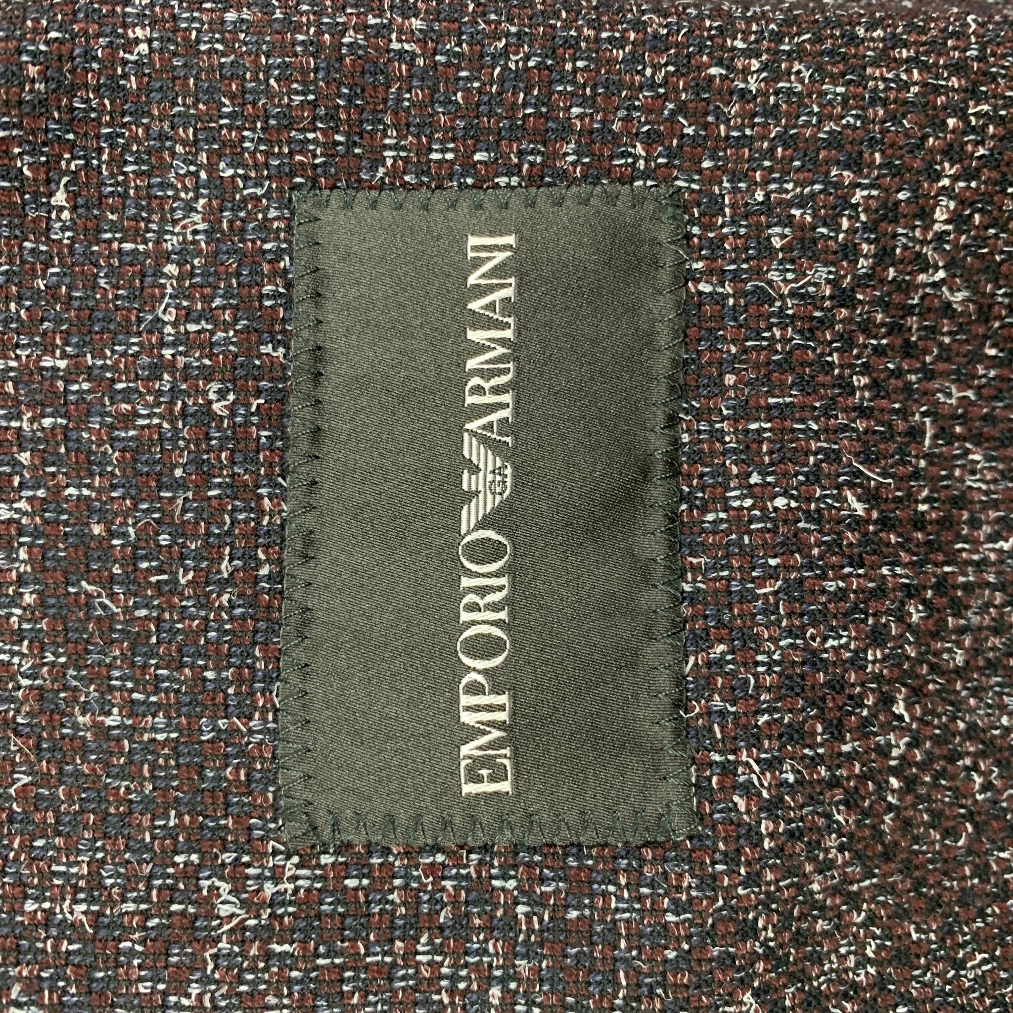EMPORIO ARMANI Size 10 Purple Grey Heather Jacket Blazer - Image 7
