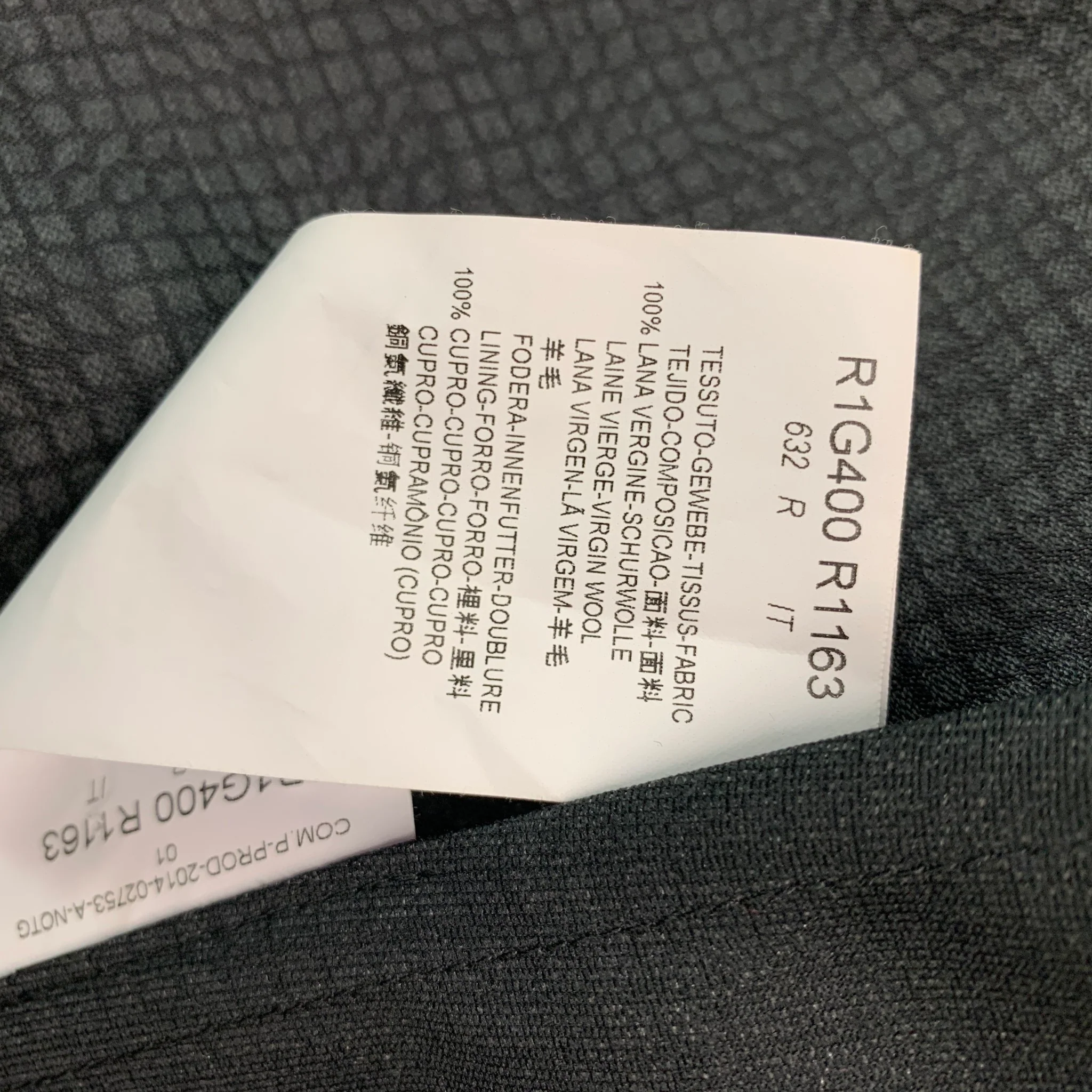 EMPORIO ARMANI Size 38 Charcoal Grey Wool Notch Lapel Sport Coat - Image 6