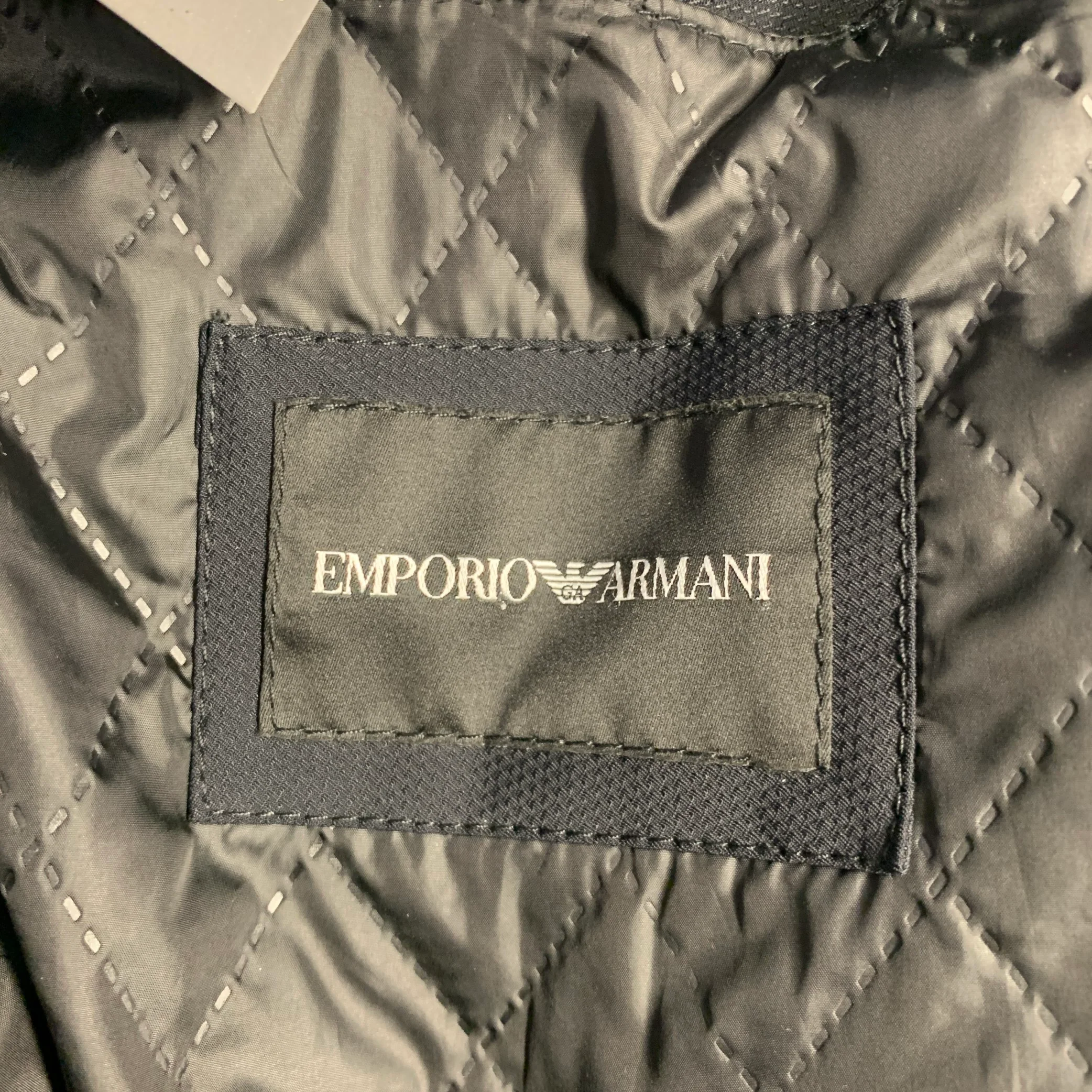 EMPORIO ARMANI Size 40 Black Polyamide Blend Detachable Lining Coat - Image 4