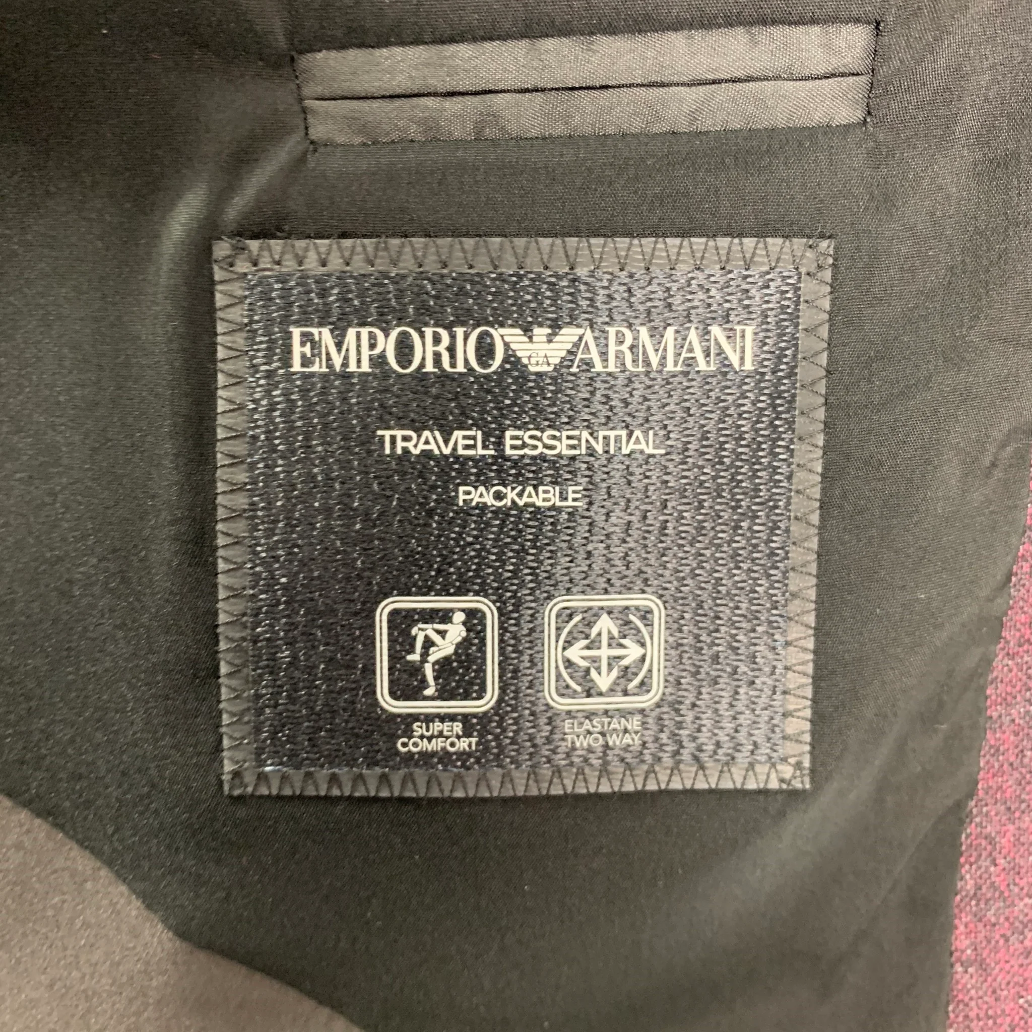 EMPORIO ARMANI Size 40 Purple Heather Wool Sport Coat - Image 7
