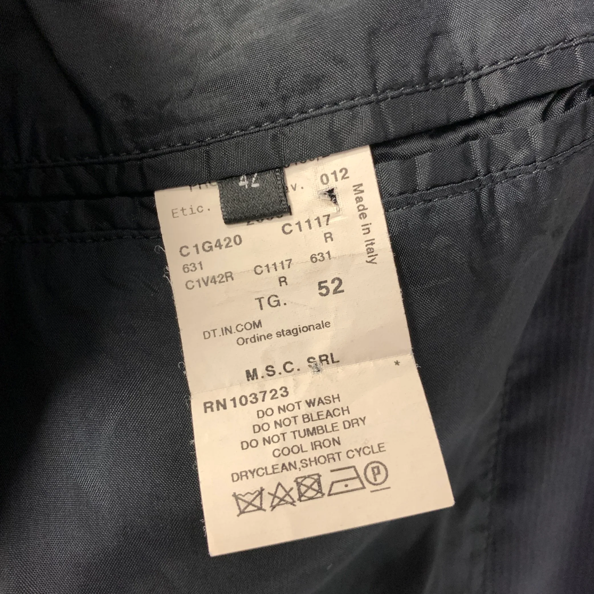 EMPORIO ARMANI Size 42 Black Pinstripe Wool Notch Lapel Sport Coat - Image 6