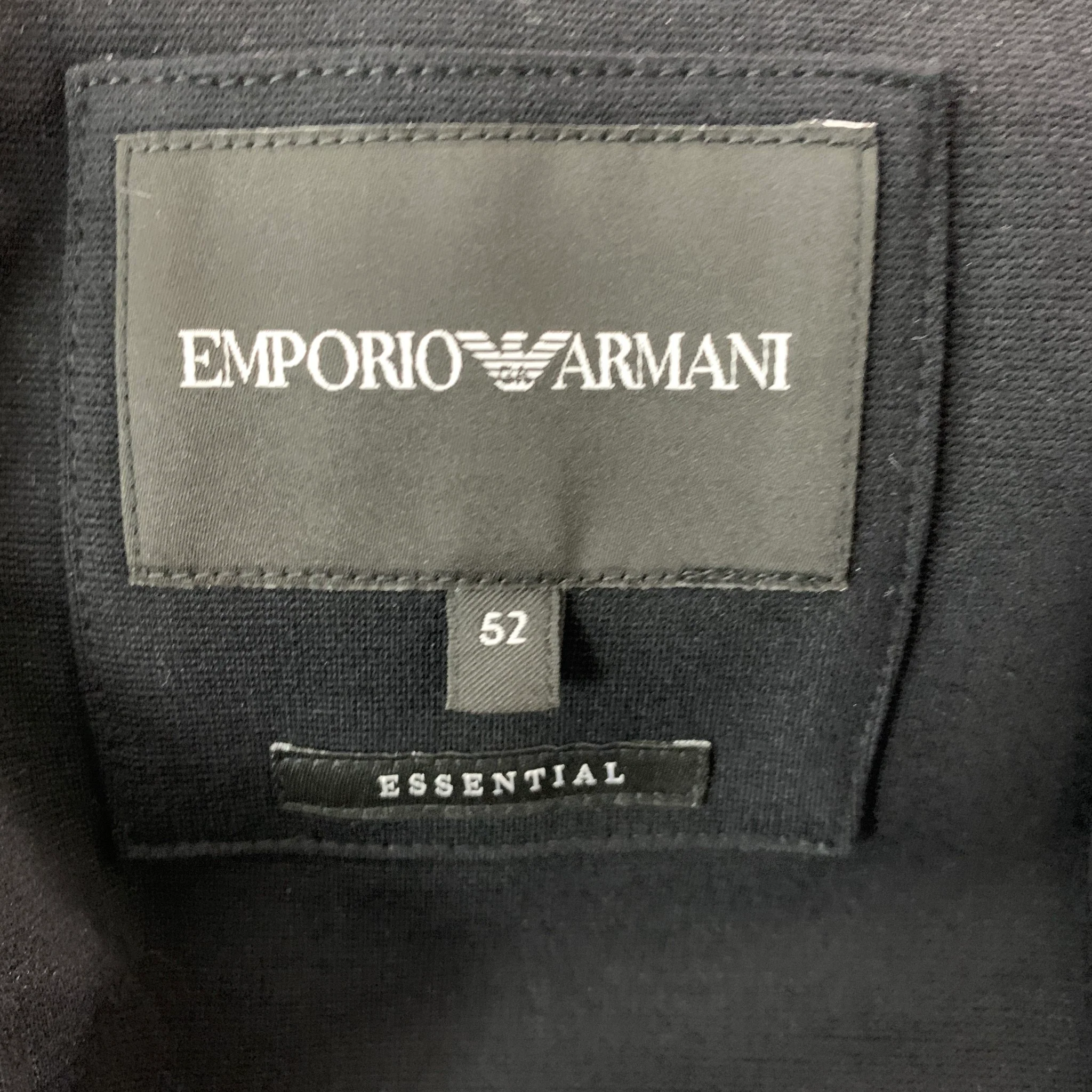 EMPORIO ARMANI Size 42 Black Solid Viscose Blend Notch Lapel Sport Coat - Image 4
