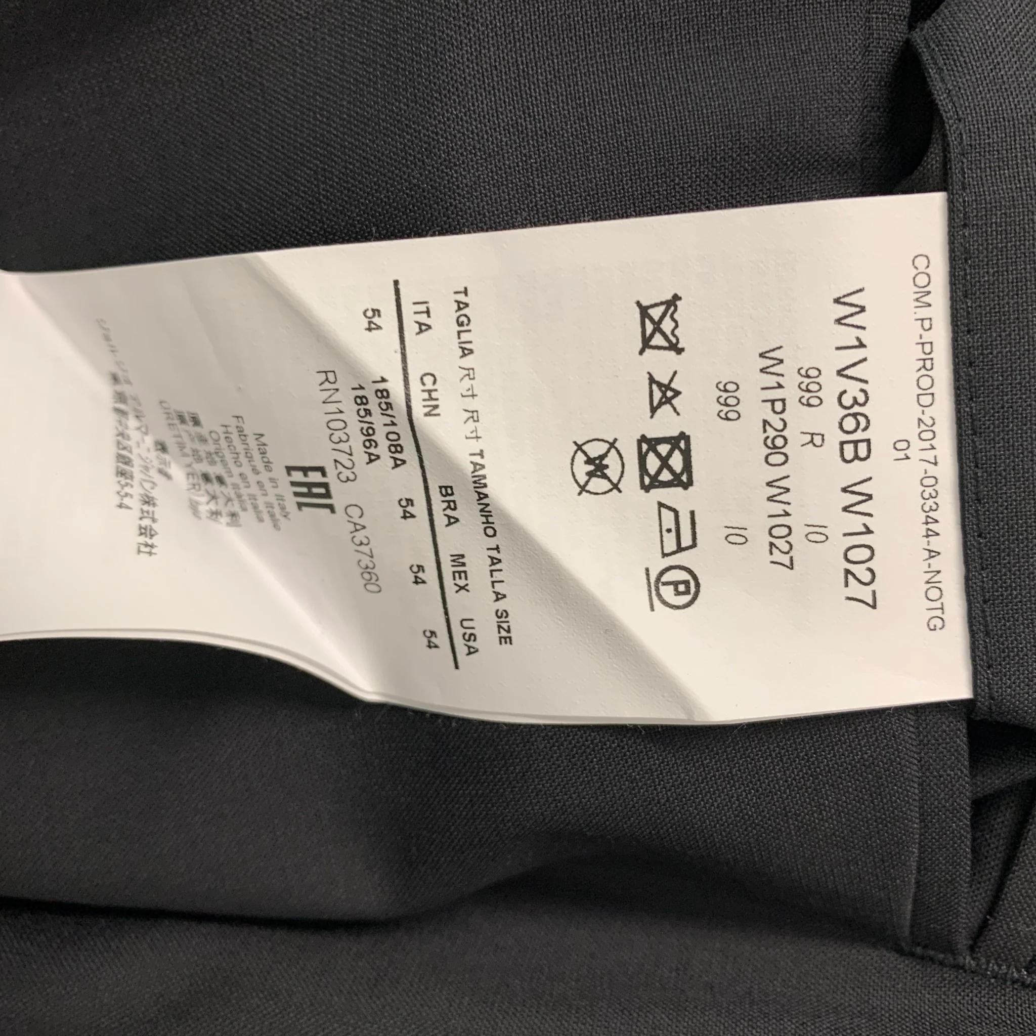 EMPORIO ARMANI Size 44 Black Solid Wool Silk Shawl Collar 38 33 Suit - Image 11