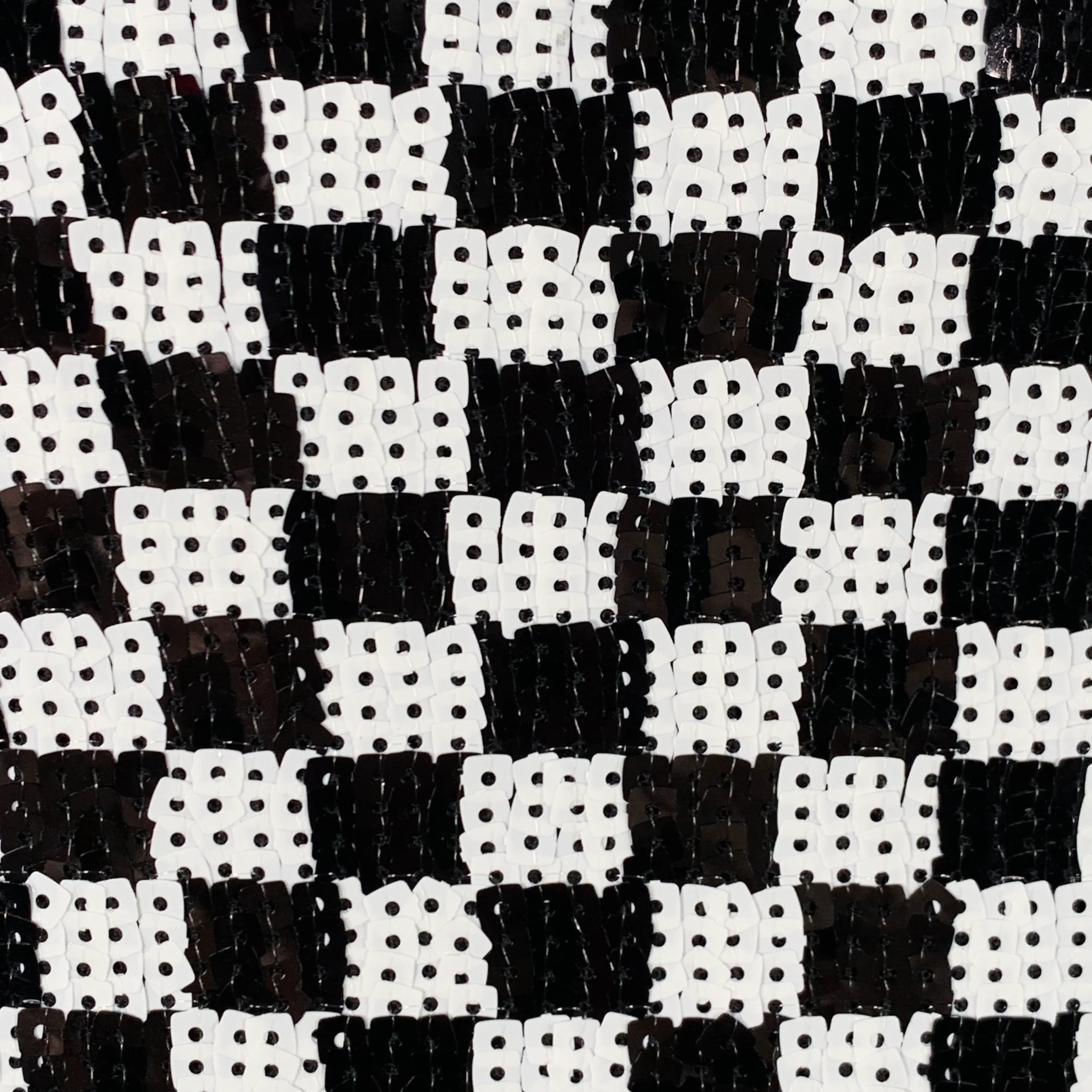 EMPORIO ARMANI Size L Black White Polyester Blend Checkered Sleeveless Dress Top - Image 2