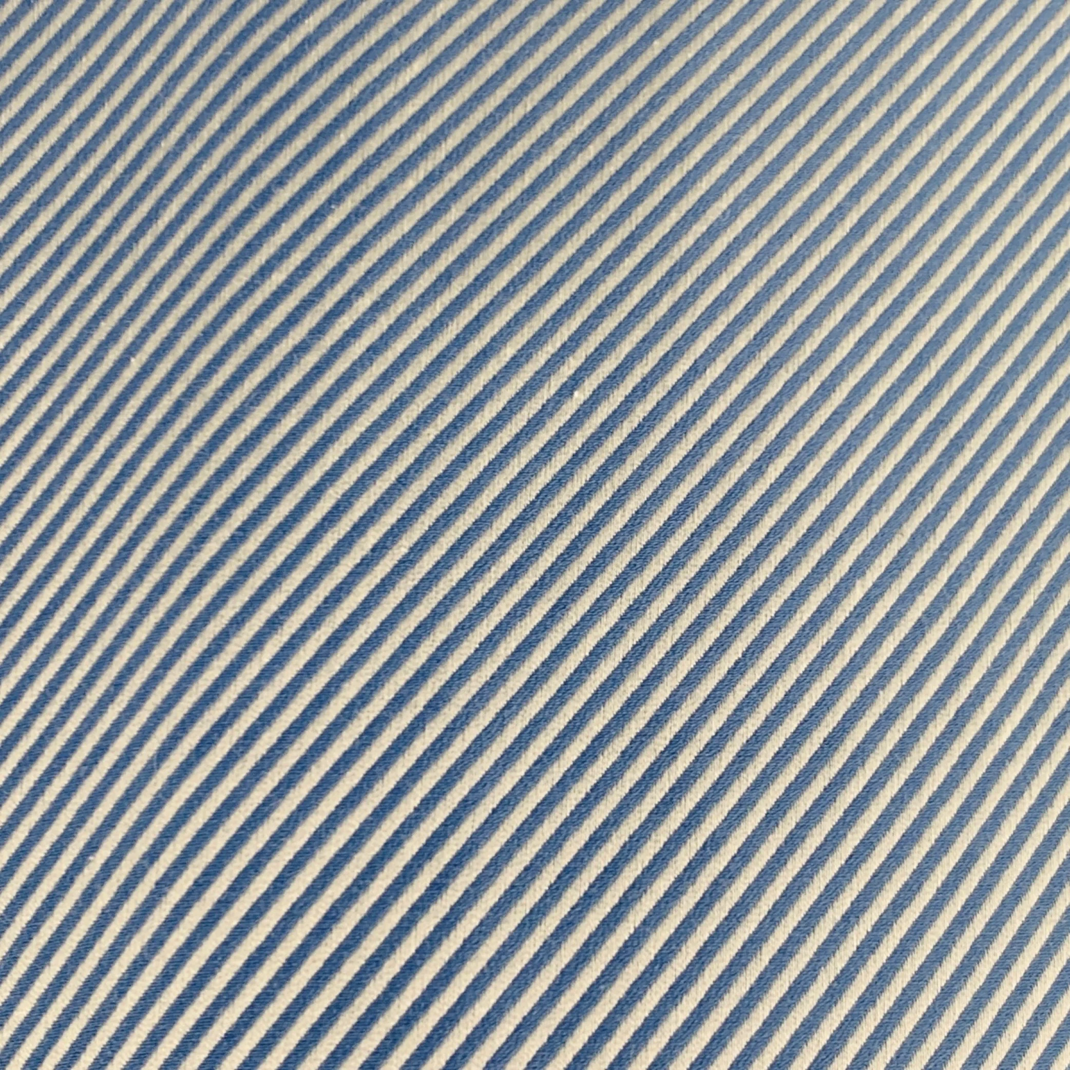 EMPORIO ARMANI Size M Blue White Stripe French Cuff Long Sleeve Shirt - Image 2